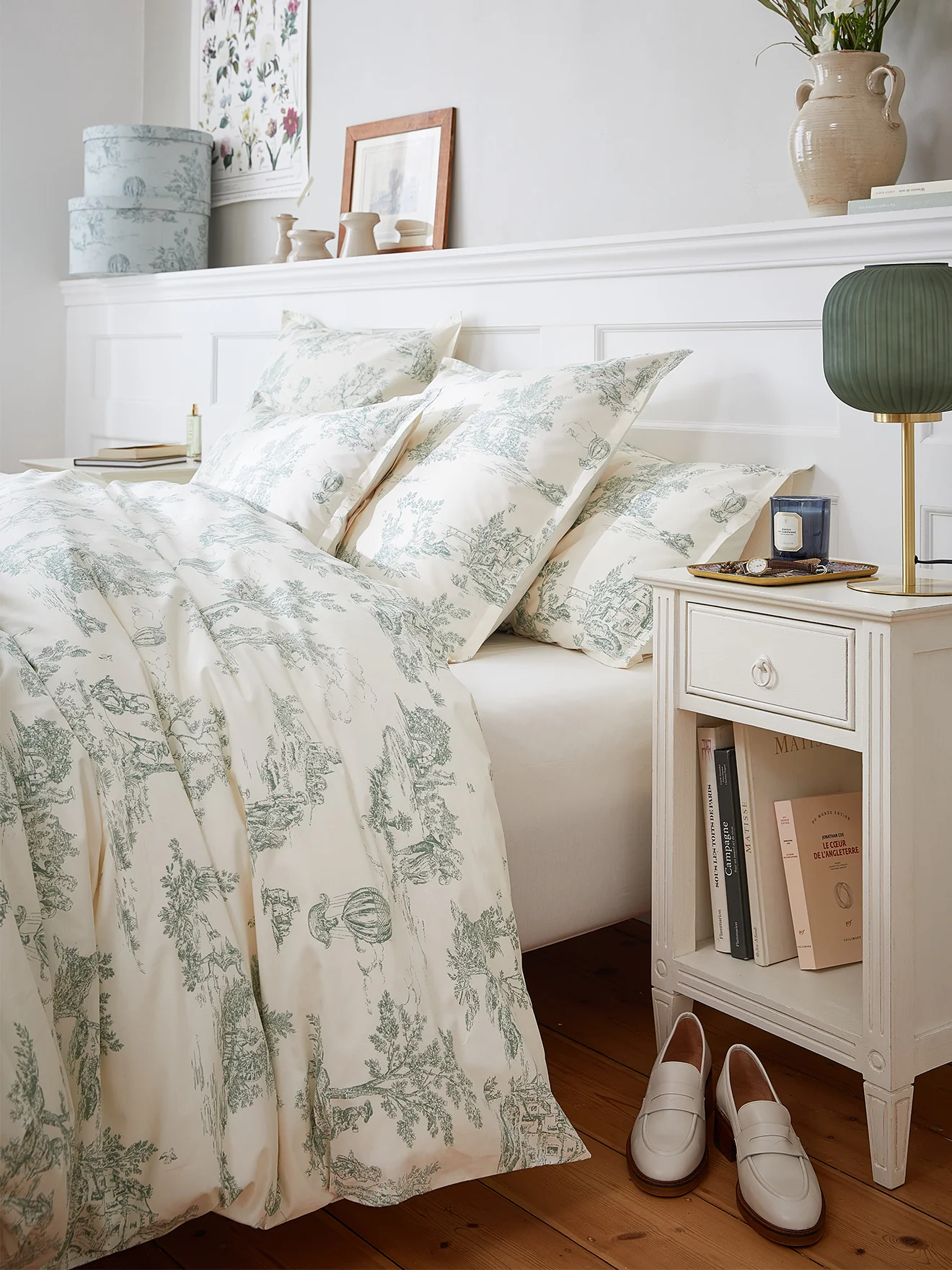 Housse de couette percale de coton "Esprit toile de Jouy" - Image 3