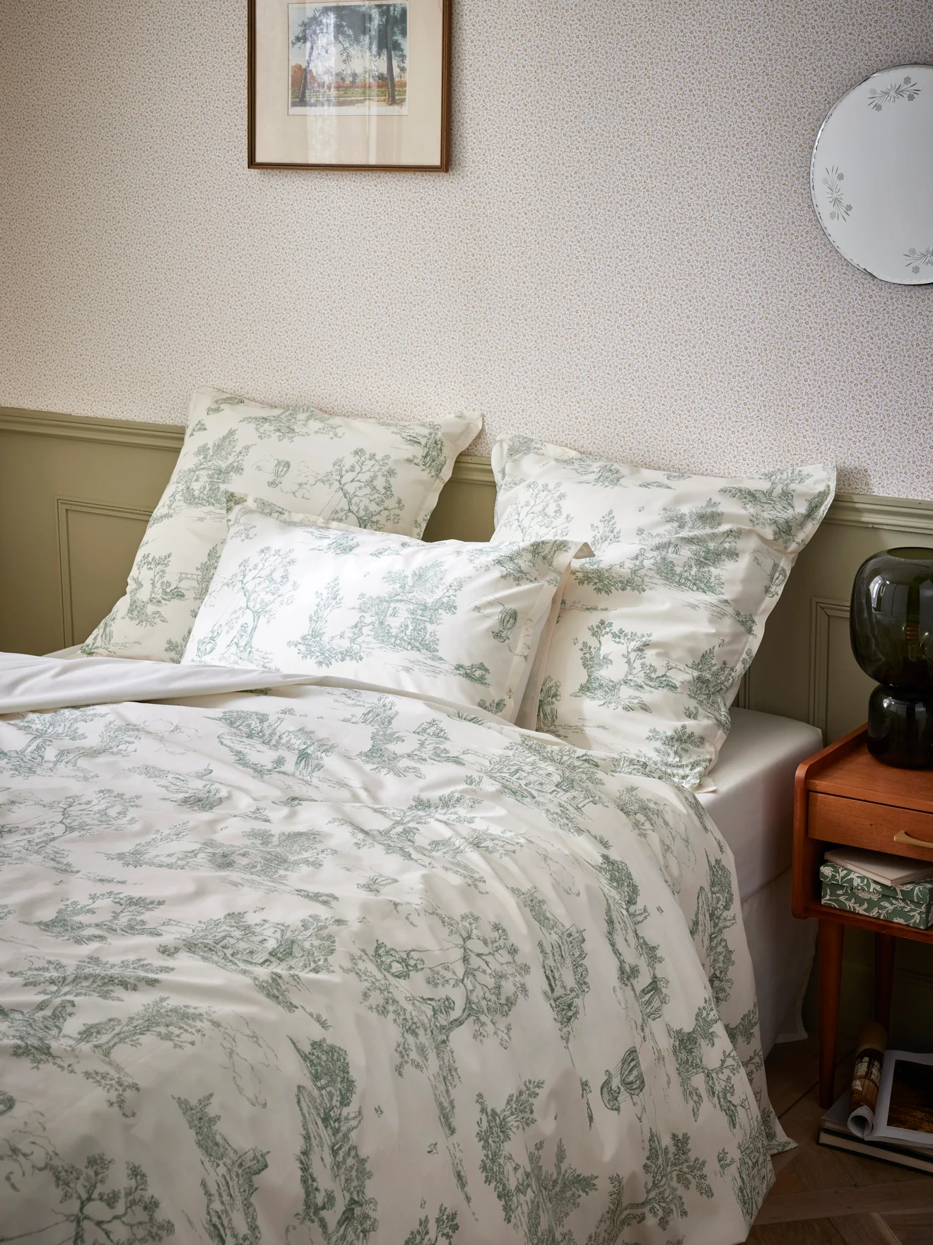 Housse de couette percale de coton "Esprit toile de Jouy" - Image 5