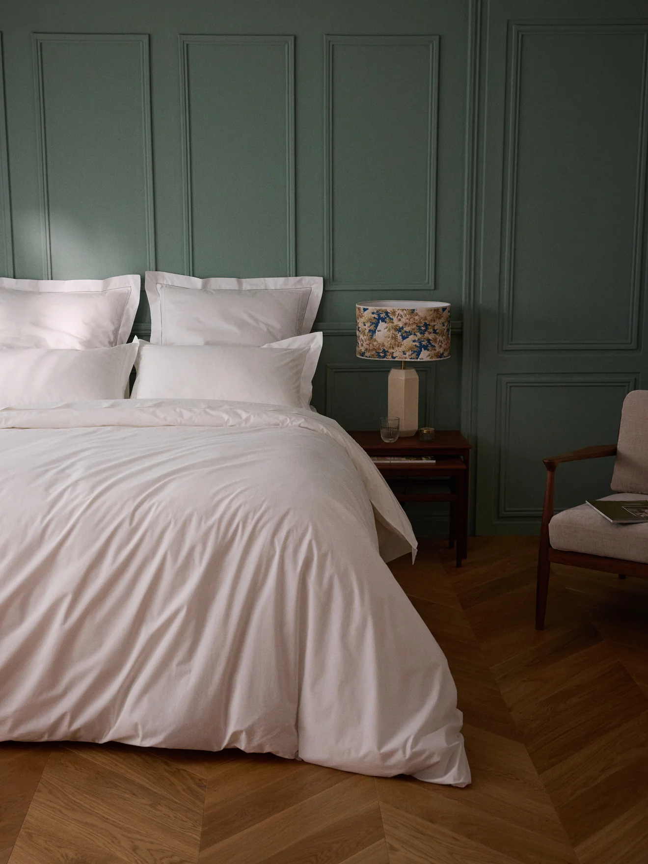 Housse de couette percale de coton brodée "Aglaé" - Image 3
