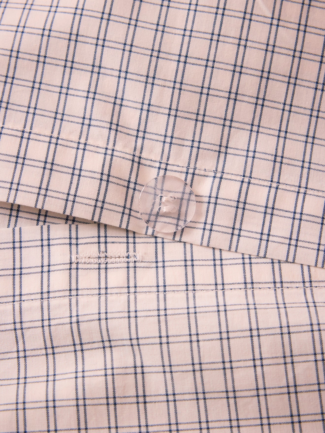 Housse de couette percale de coton tissé teint "Marin" - Image 4