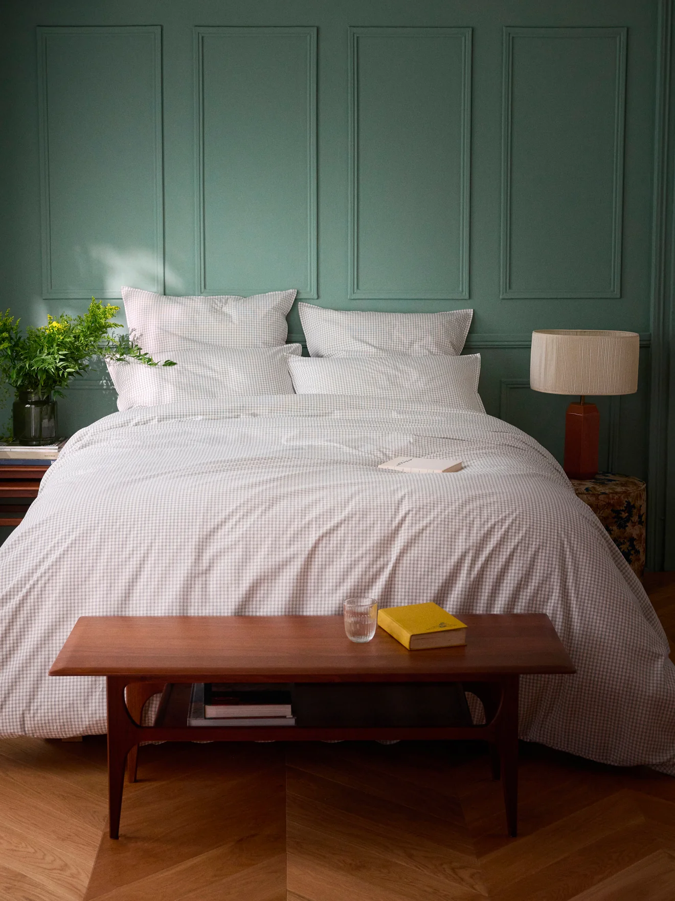 Housse de couette percale de coton tissé teint "Marin" - Image 5