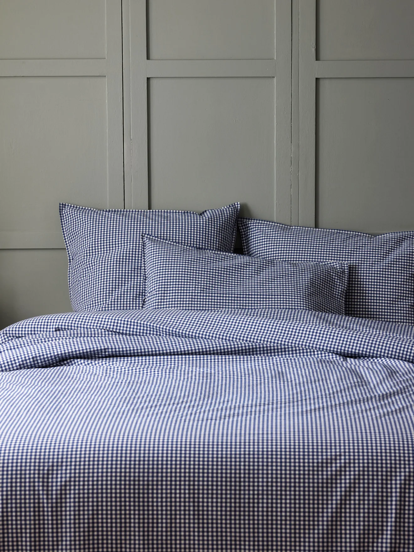 Housse de couette percale de coton "Vichy"