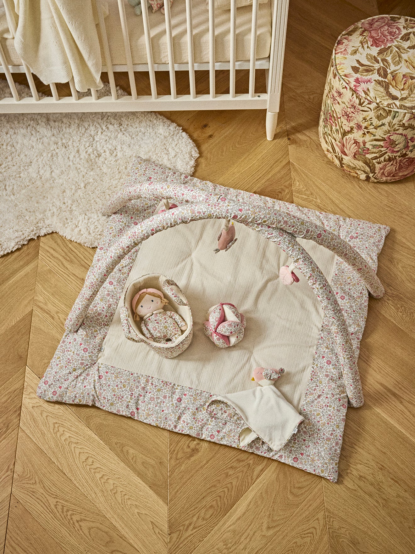Tapis d'éveil tissu Liberty et gaze de coton - Image 5