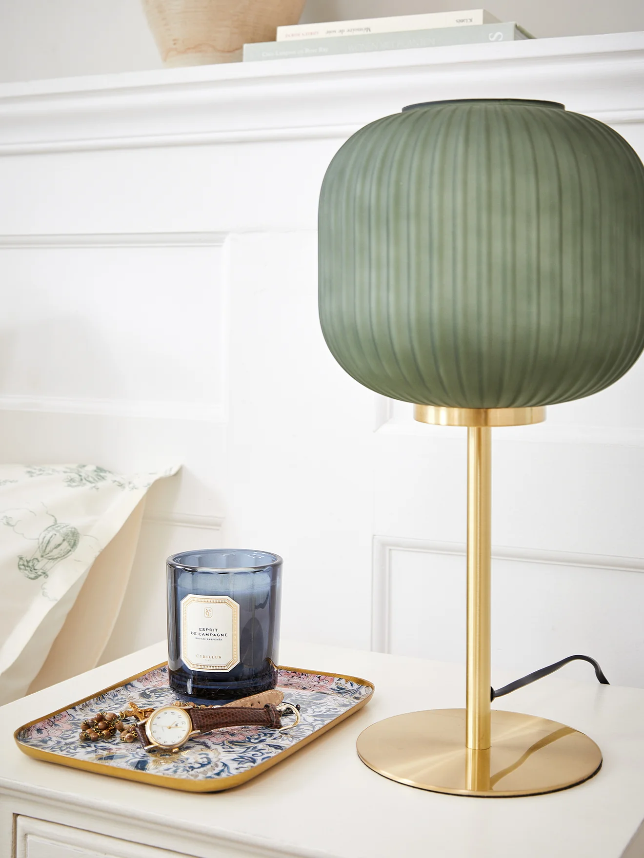 Lampe métal et verre strié - Image 5