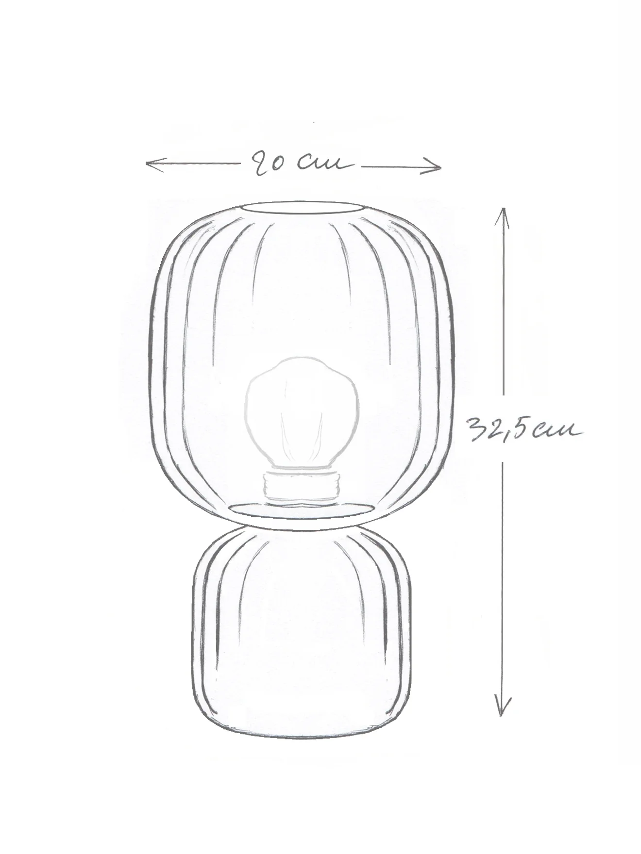 Lampe Louise en verre teinté - Image 3