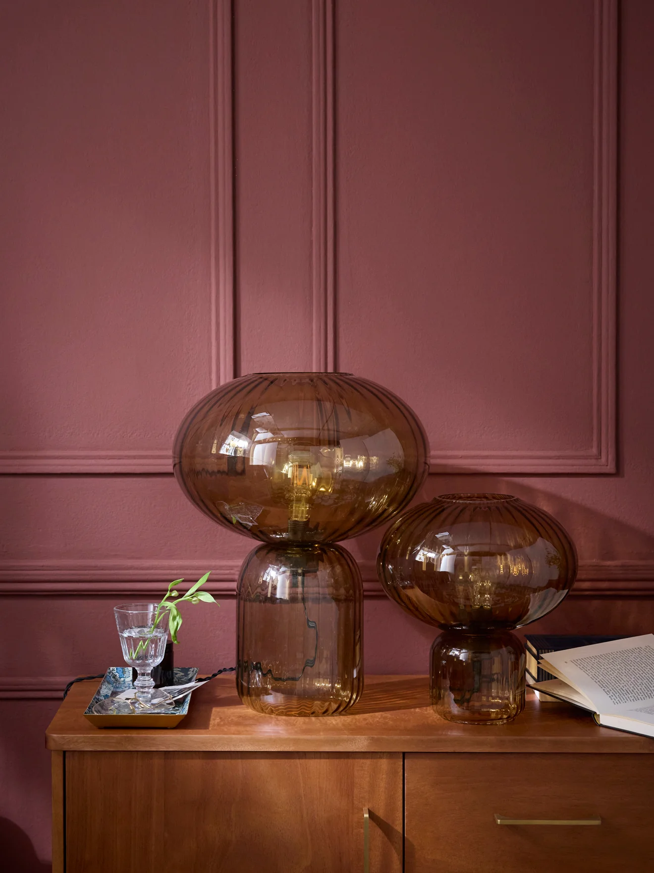 Lampe Martin en verre ciselé XL - Image 2