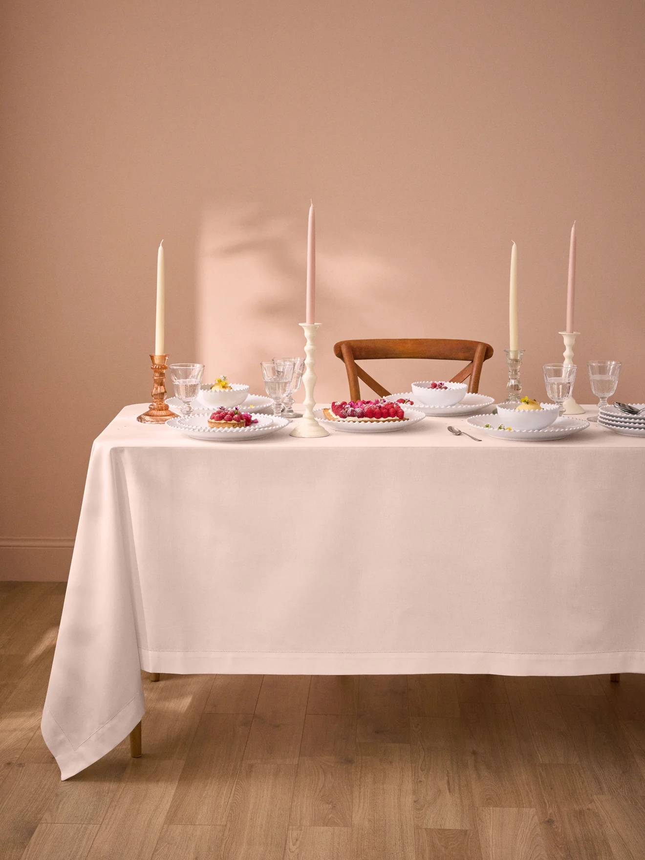 Nappe en coton aspect lin pois dorés - Image 4
