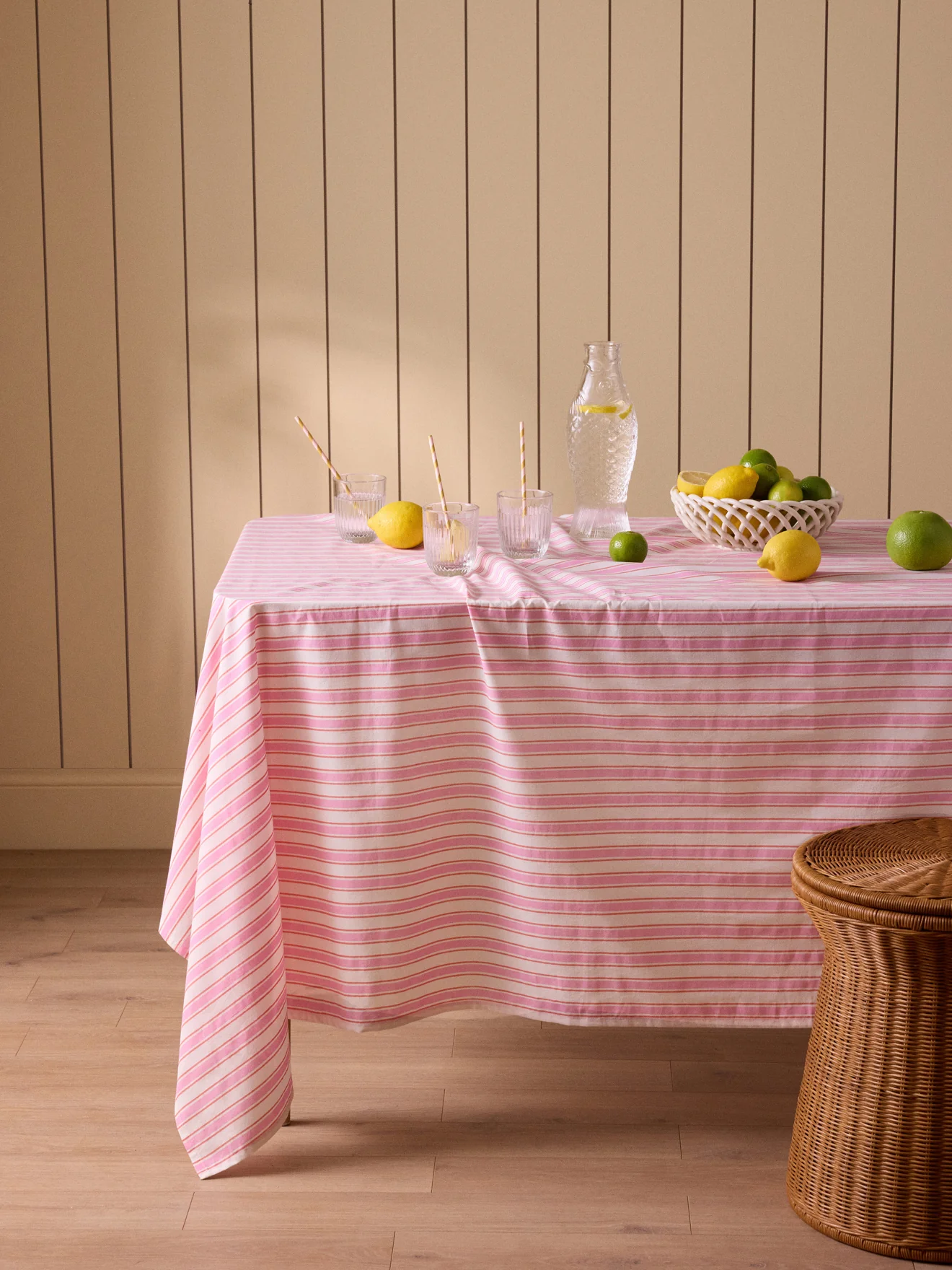 Nappe rayée en coton