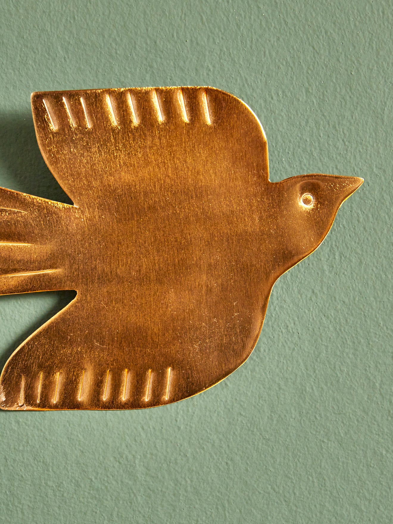 Déco murale oiseau laiton - Image 2