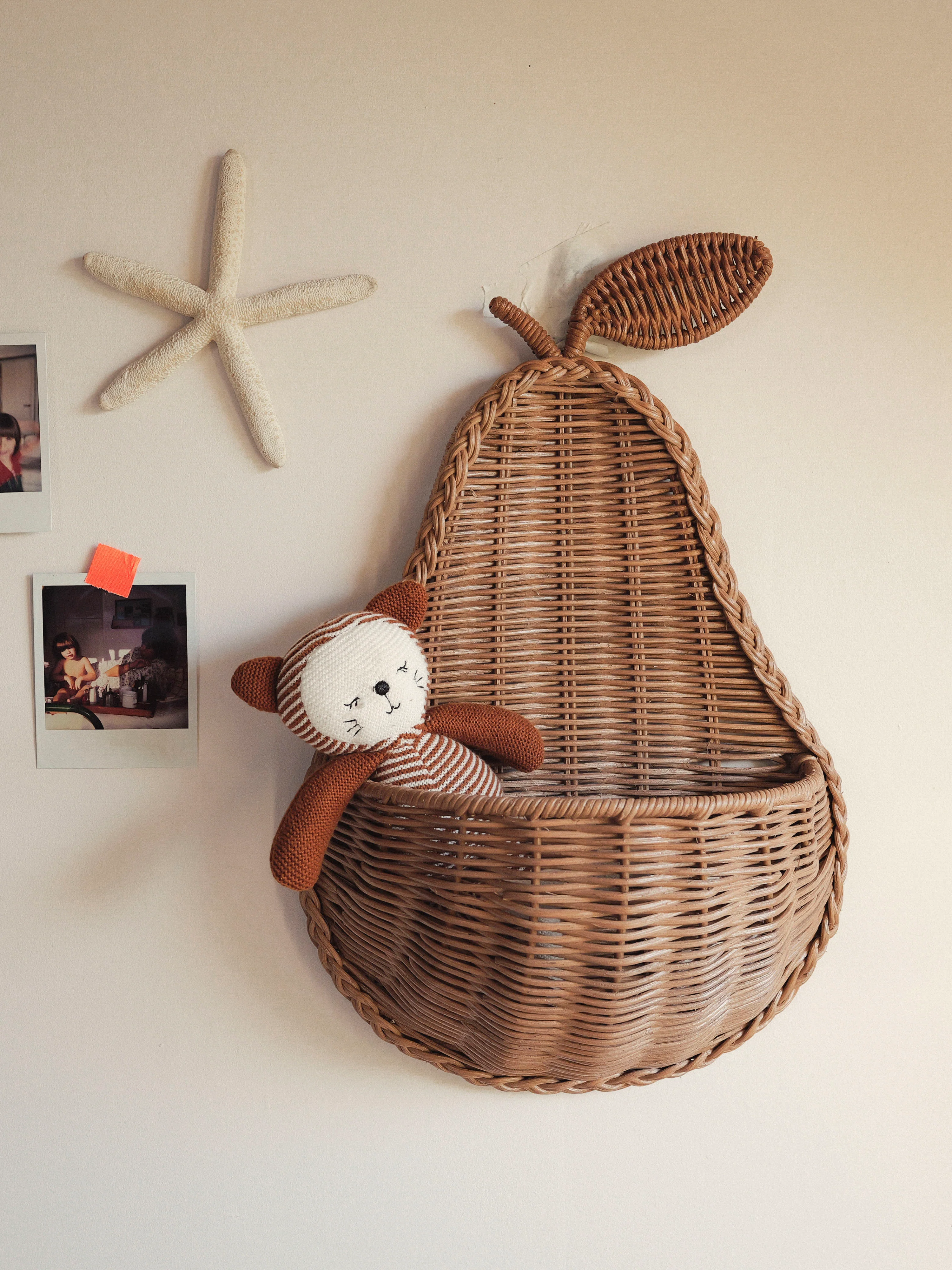 Panier en rotin forme poire - Image 4