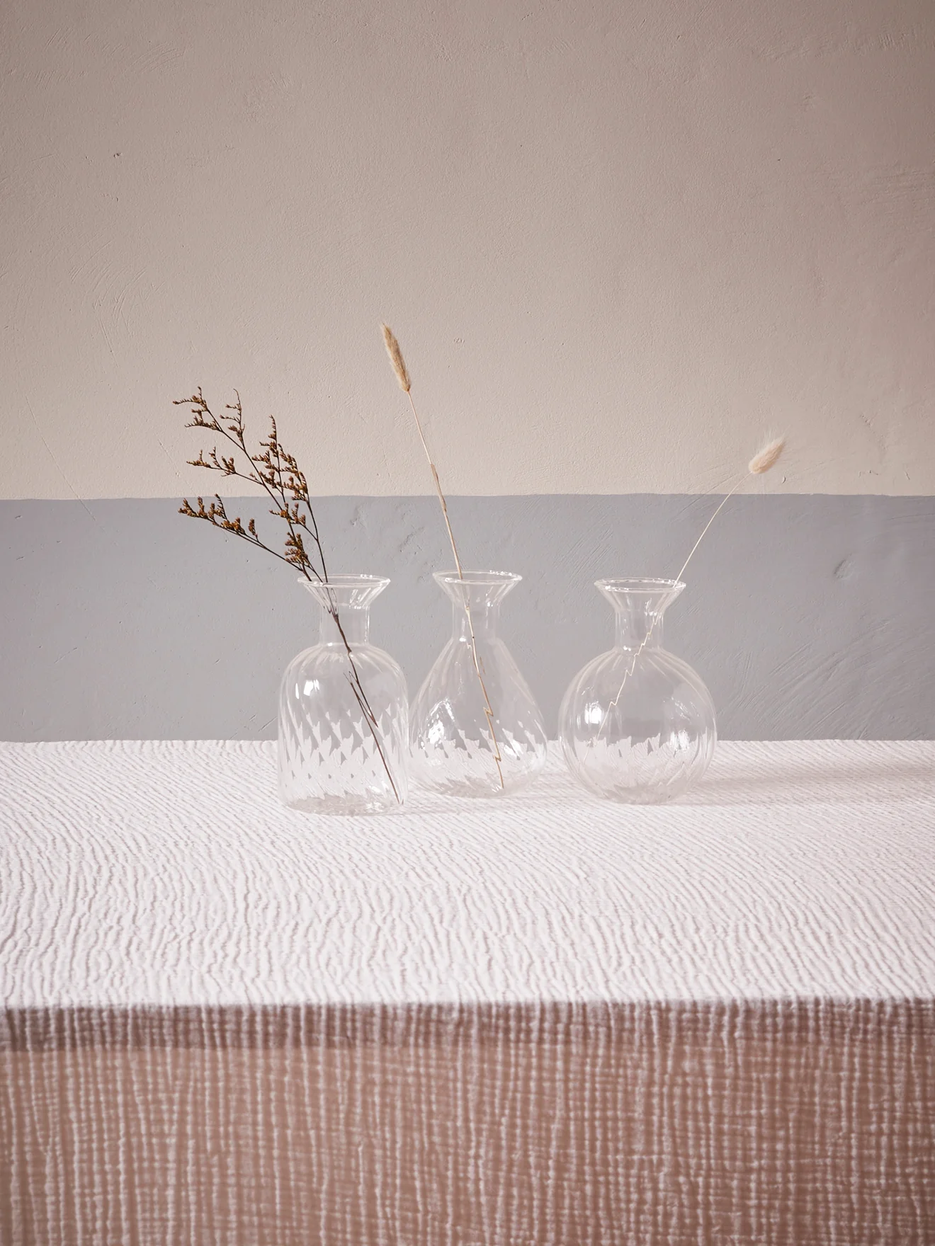 Soliflore en verre par lot de 3