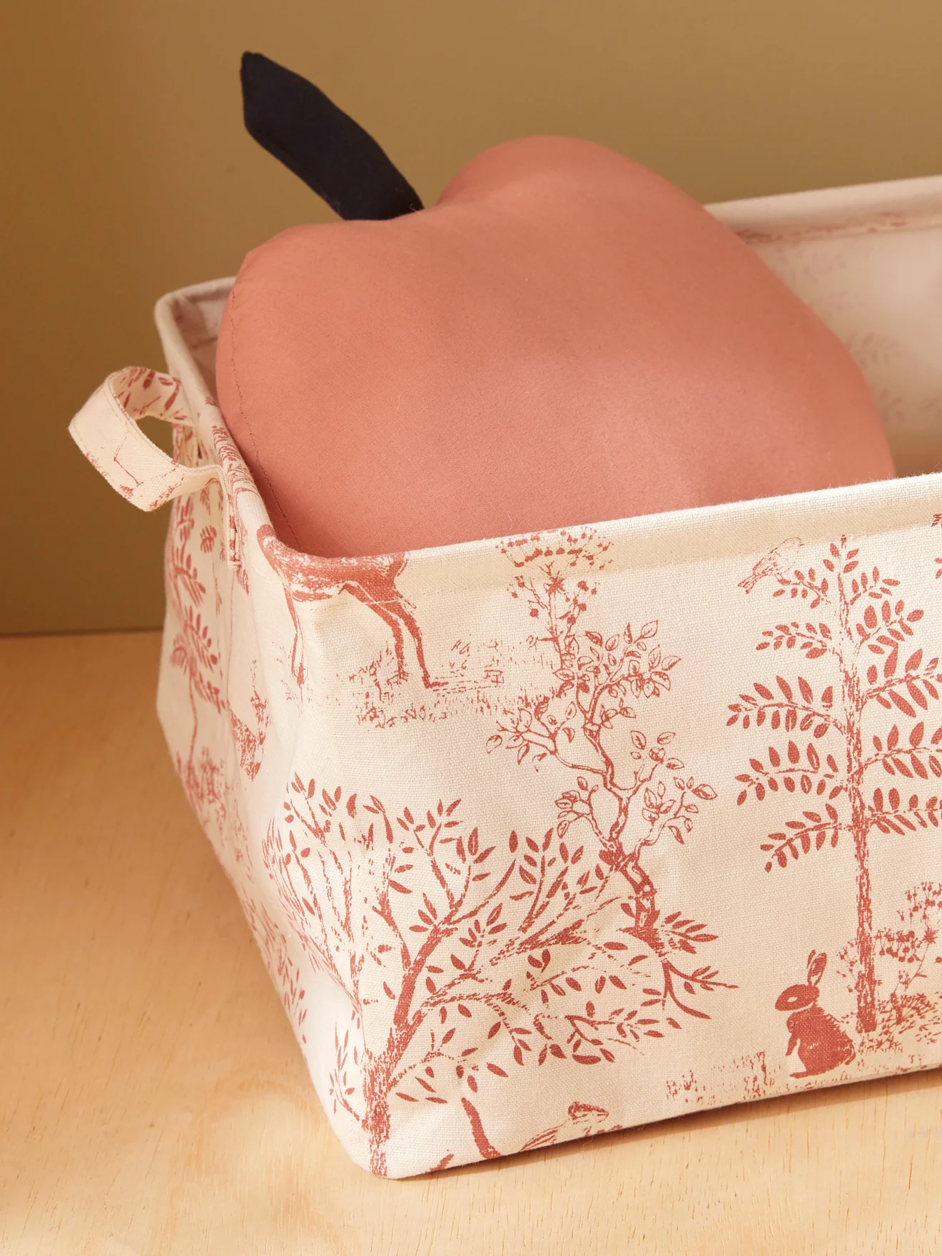 Bac de rangement rectangle esprit toile de Jouy - Image 3
