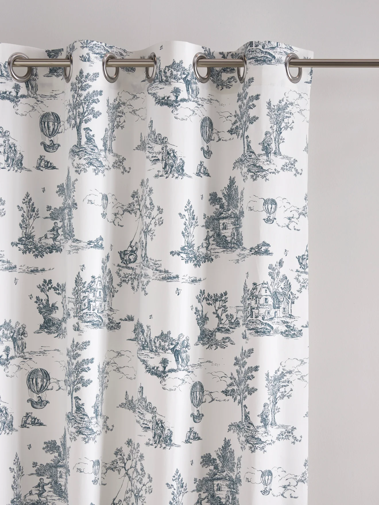 Rideau à oeillets esprit toile de Jouy - Image 4