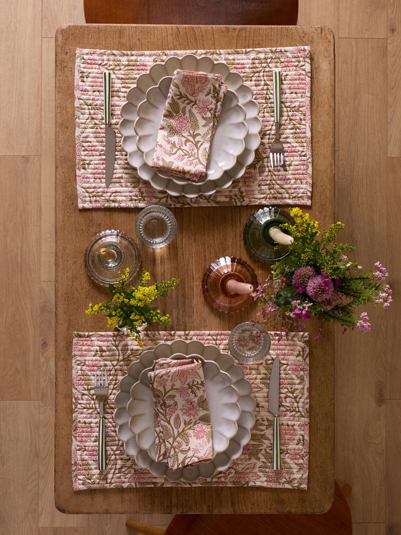 Set de table par lot de 2 imprimé Rosa - Image 4