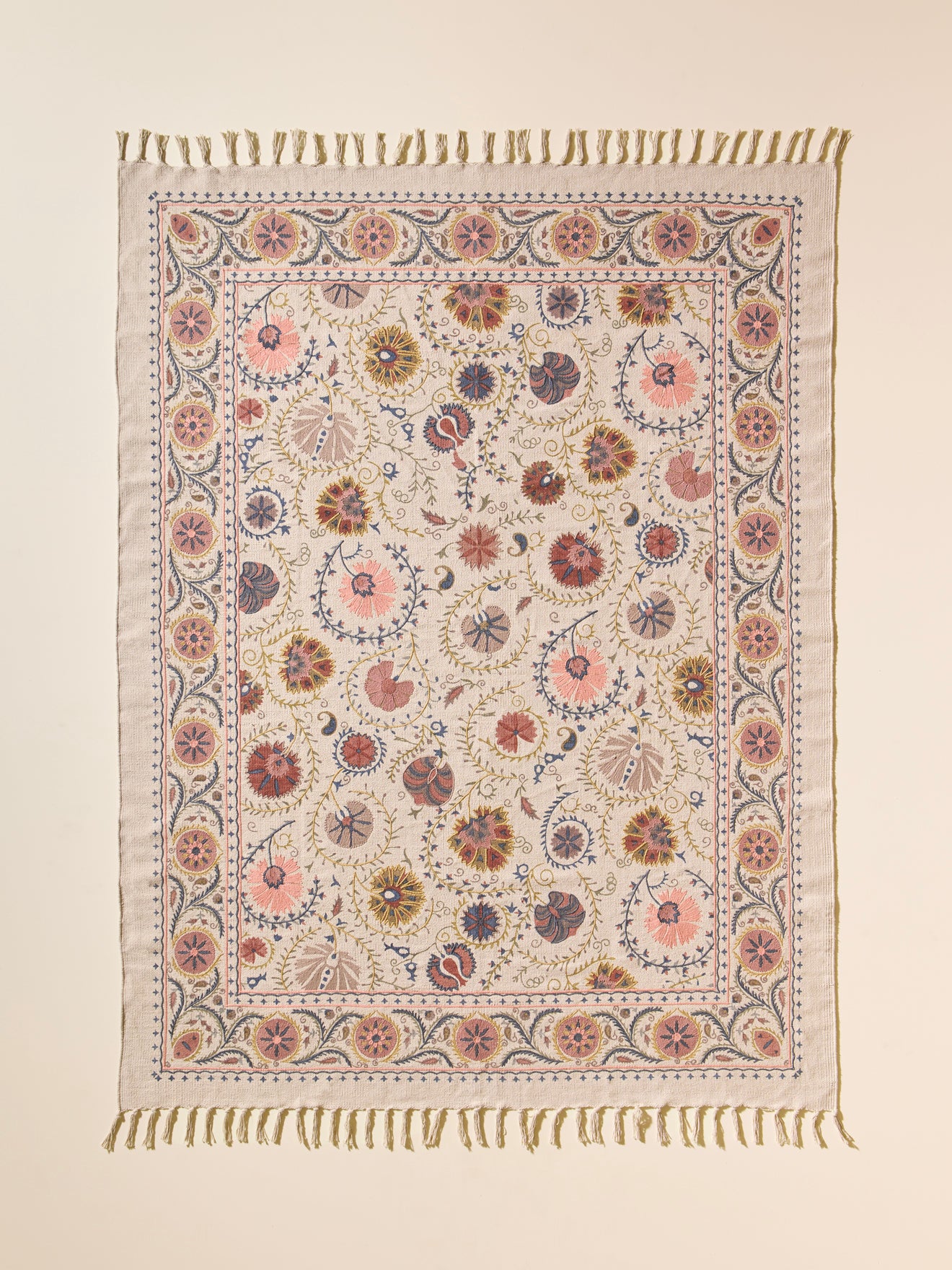 Tapis en coton brodé Flore - XL - Image 2