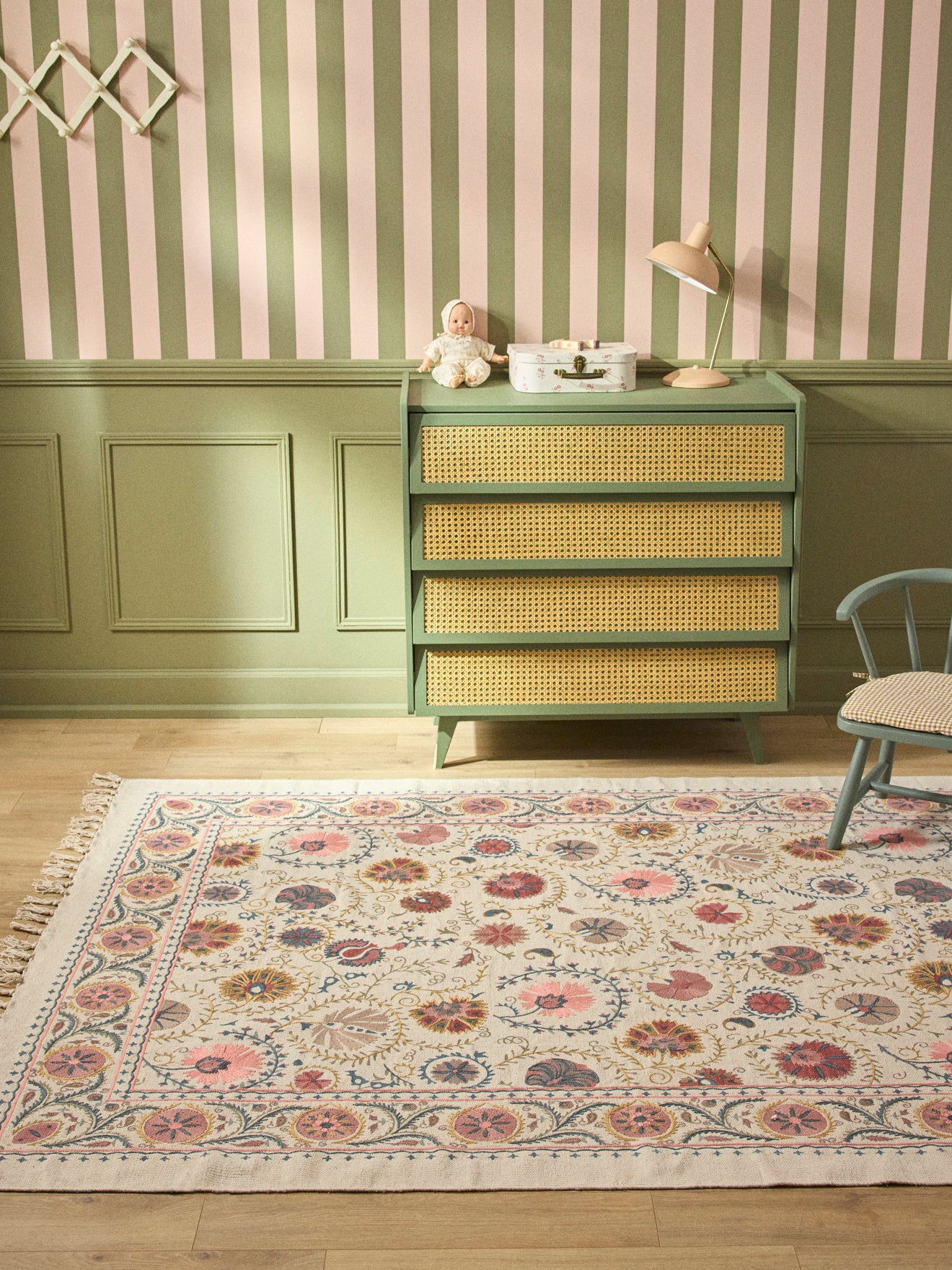 Tapis en coton brodé Flore - XL - Image 4