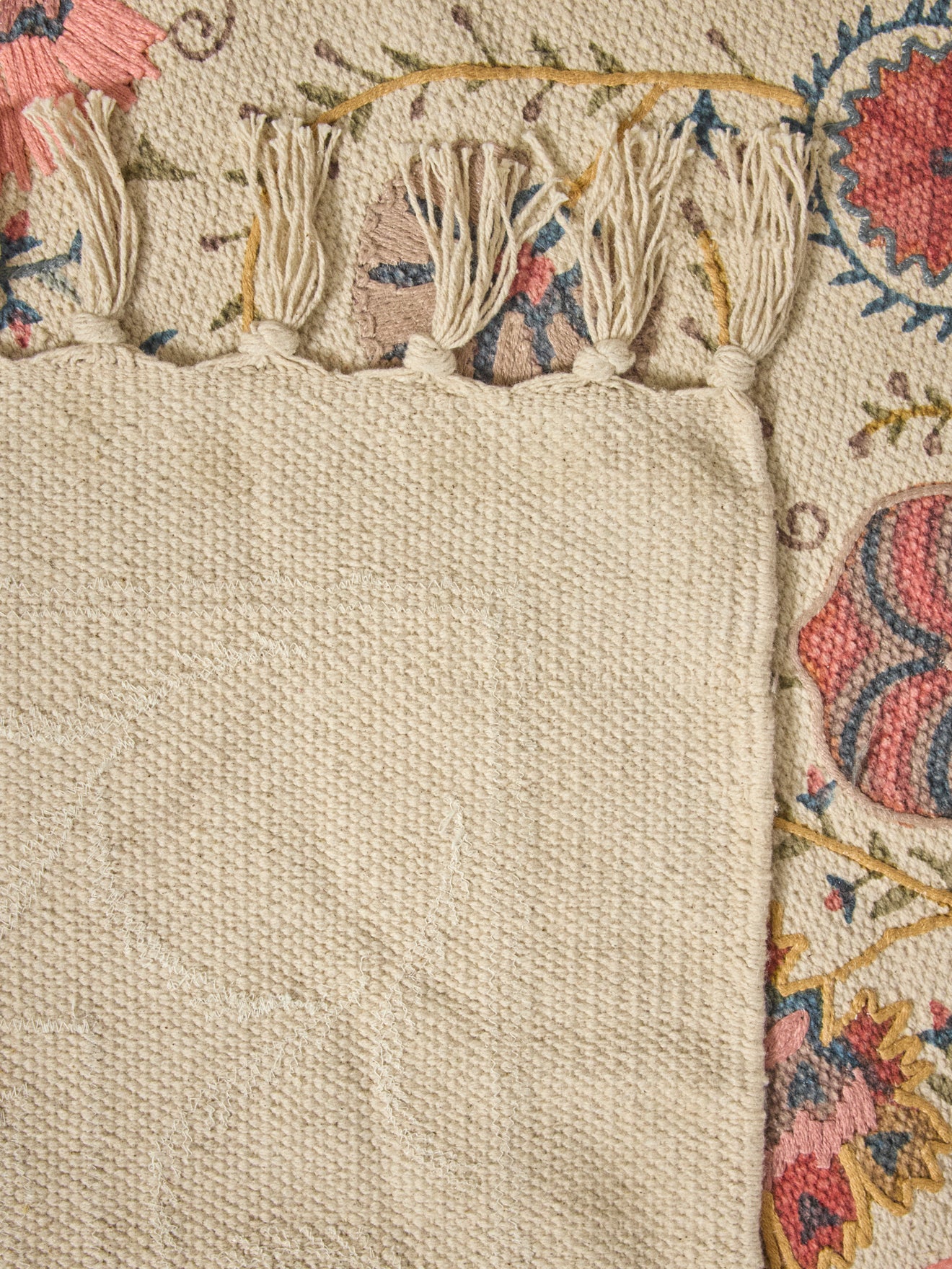 Tapis en coton brodé Flore - XL - Image 8