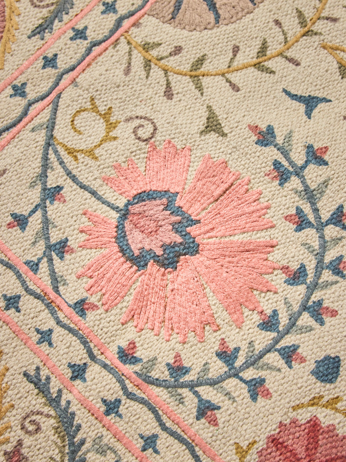 Tapis en coton brodé Flore - XS - Image 4