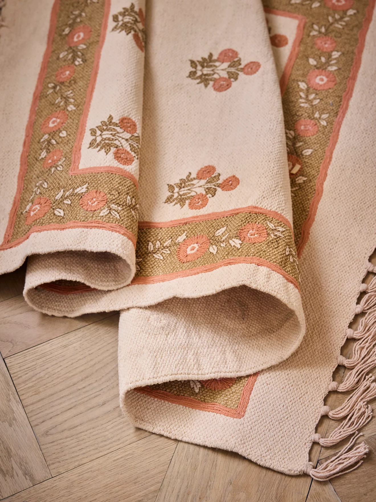 Tapis Agathe en coton brodé - Petit modèle - Image 5