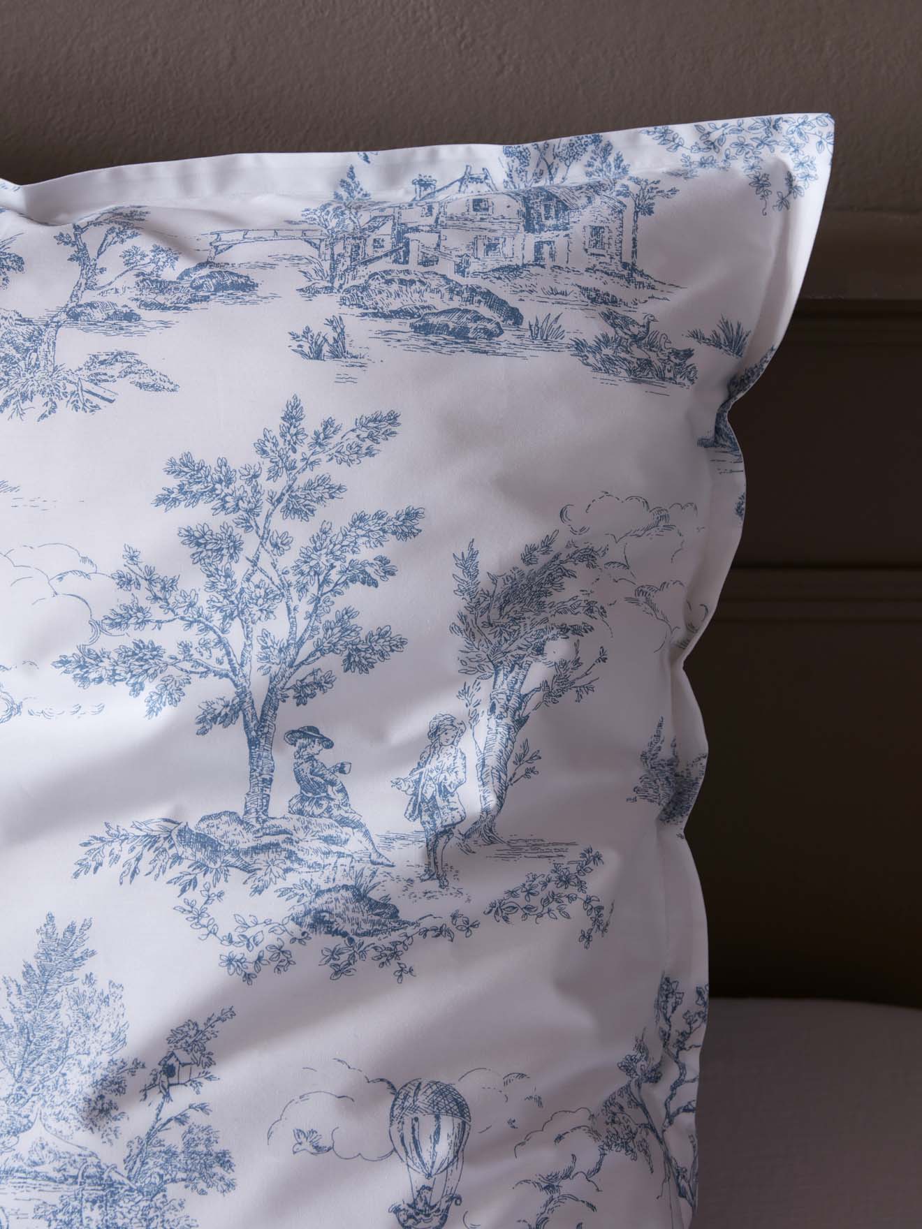 Taie d'oreiller percale de coton "Esprit Toile de Jouy" - Image 7