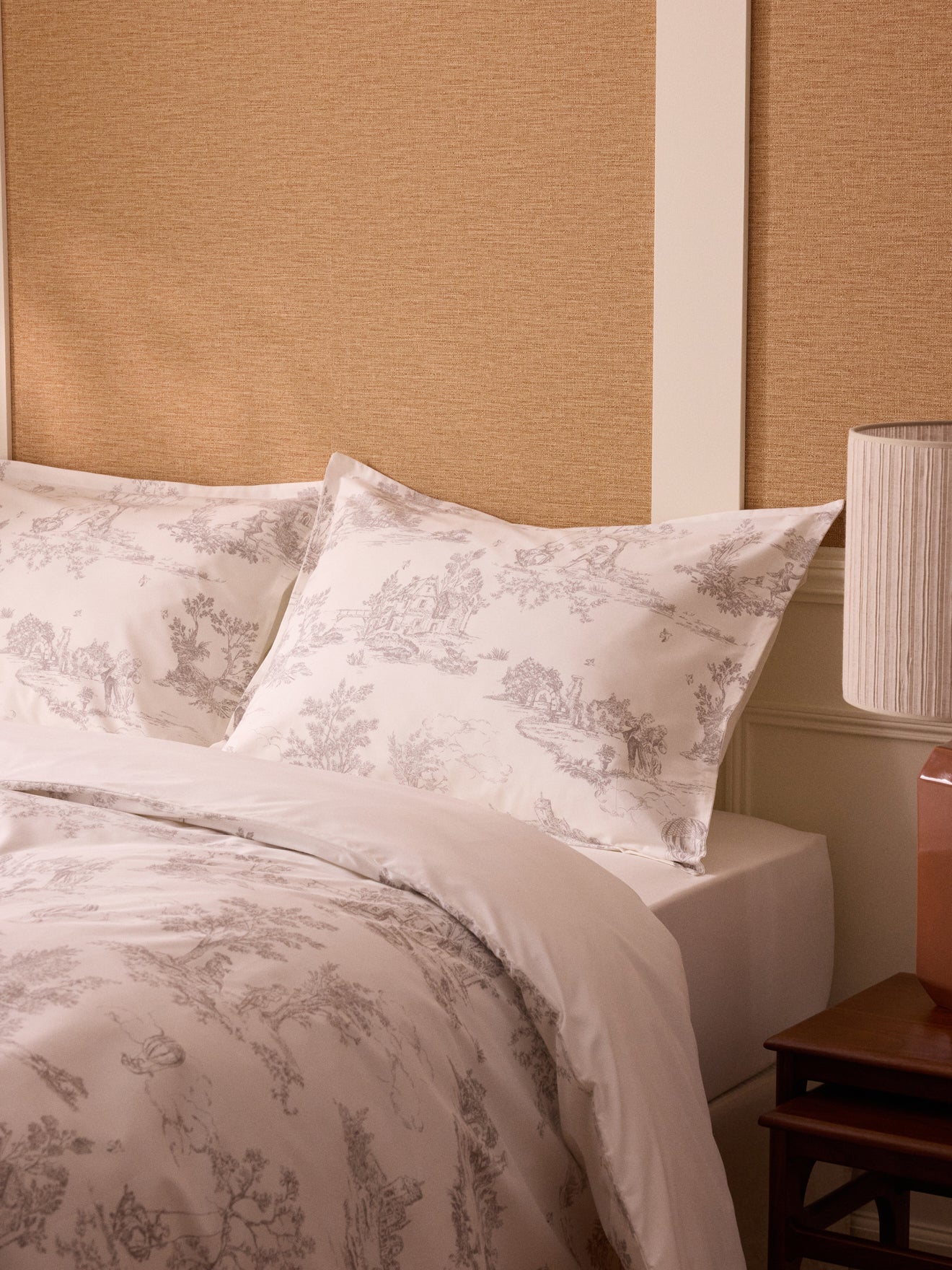 Taie d'oreiller percale de coton "Esprit Toile de Jouy" - Image 3