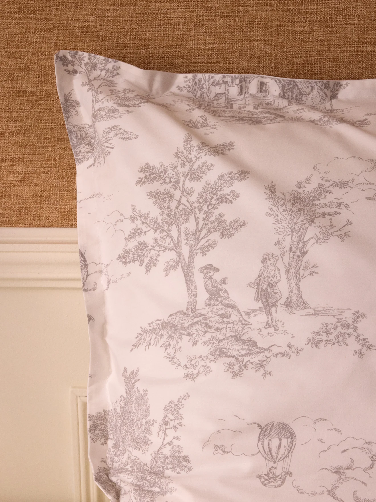 Taie d'oreiller percale de coton "Esprit Toile de Jouy" - Image 4
