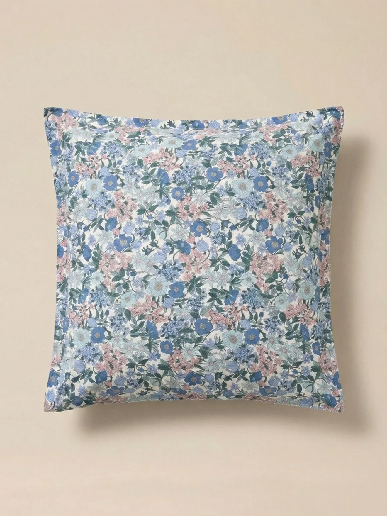 Taie d'oreiller percale de coton et tissu Liberty - Image 4