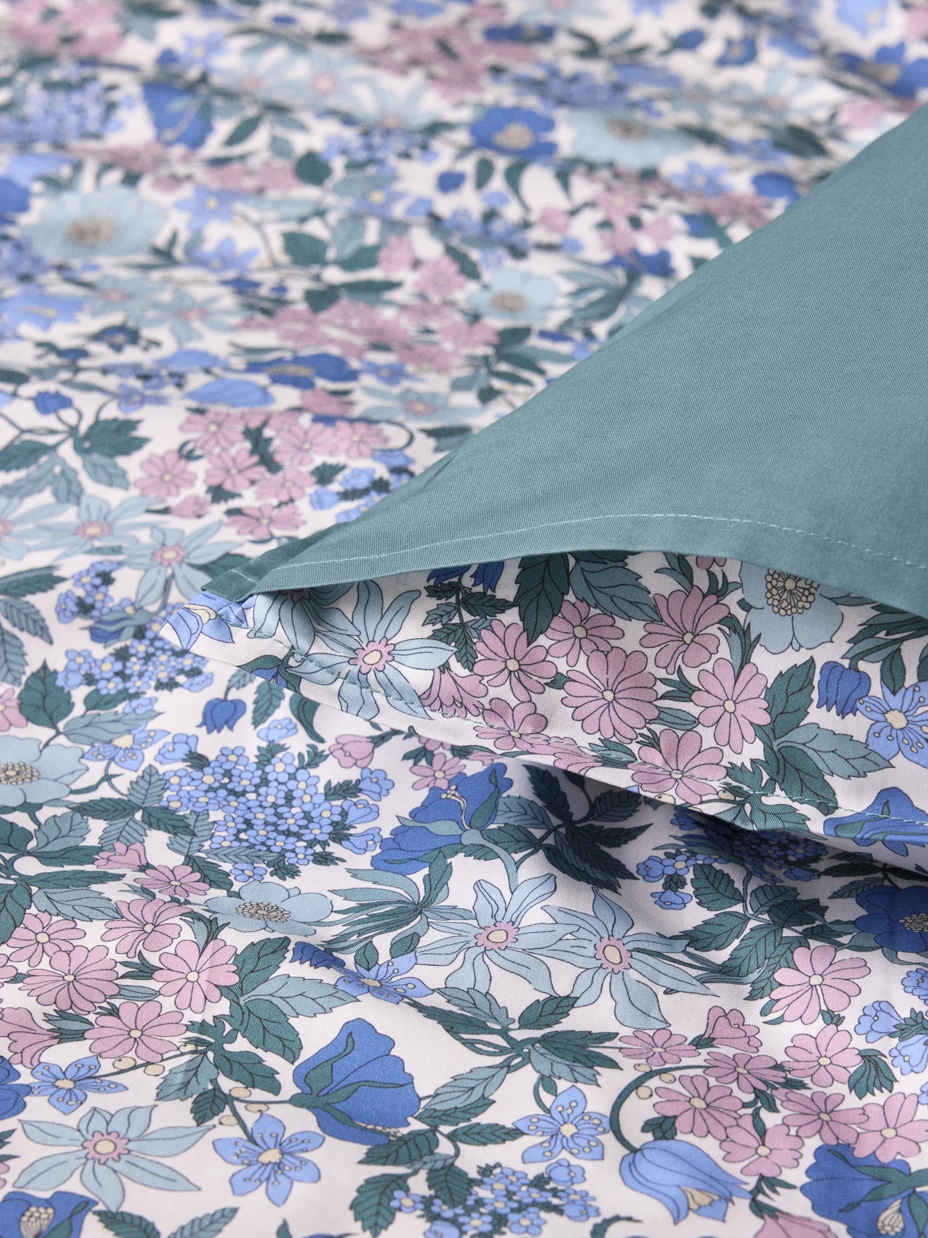 Taie d'oreiller percale de coton et tissu Liberty - Image 7