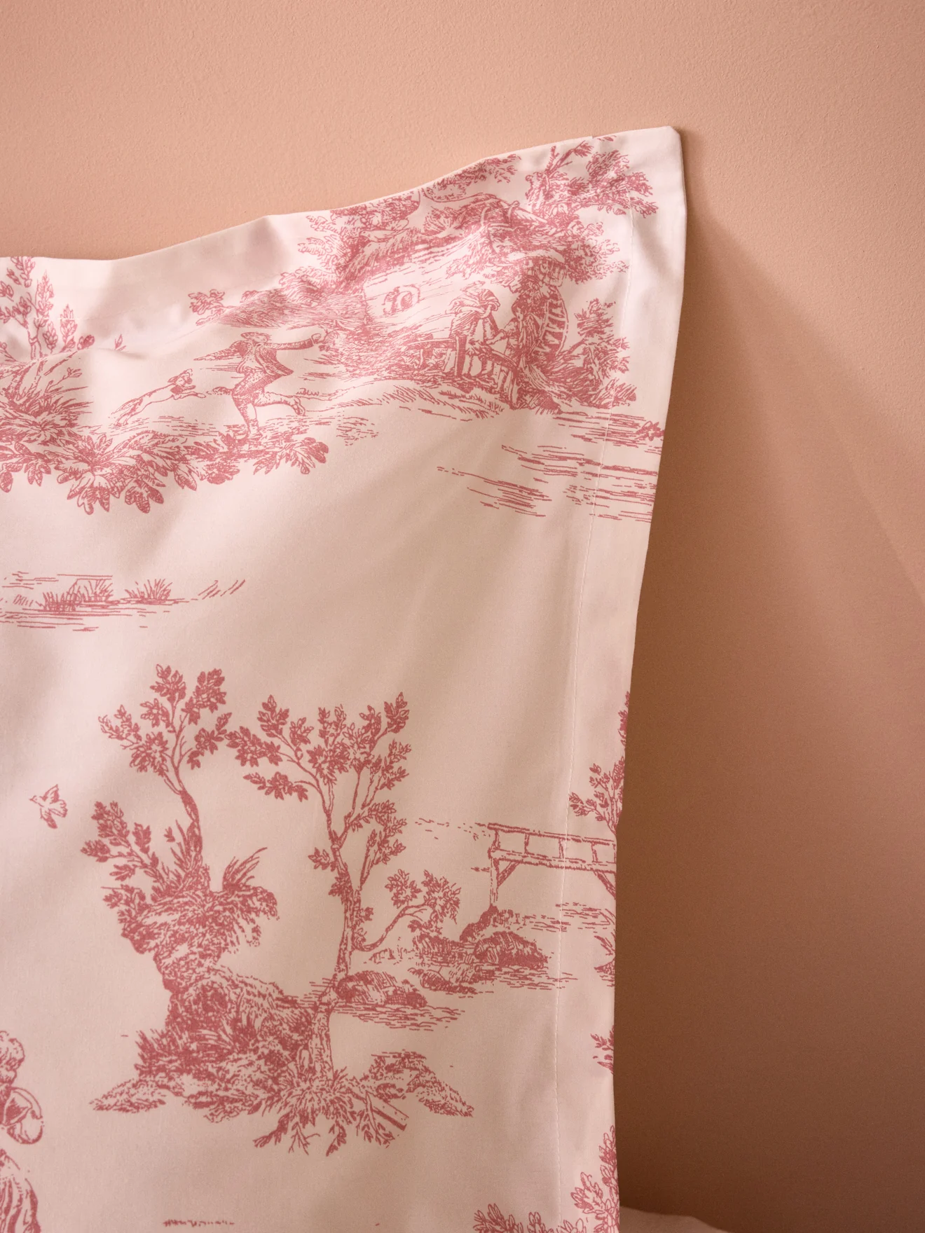 Taie d'oreiller percale de coton "Esprit Toile de Jouy" - Image 3