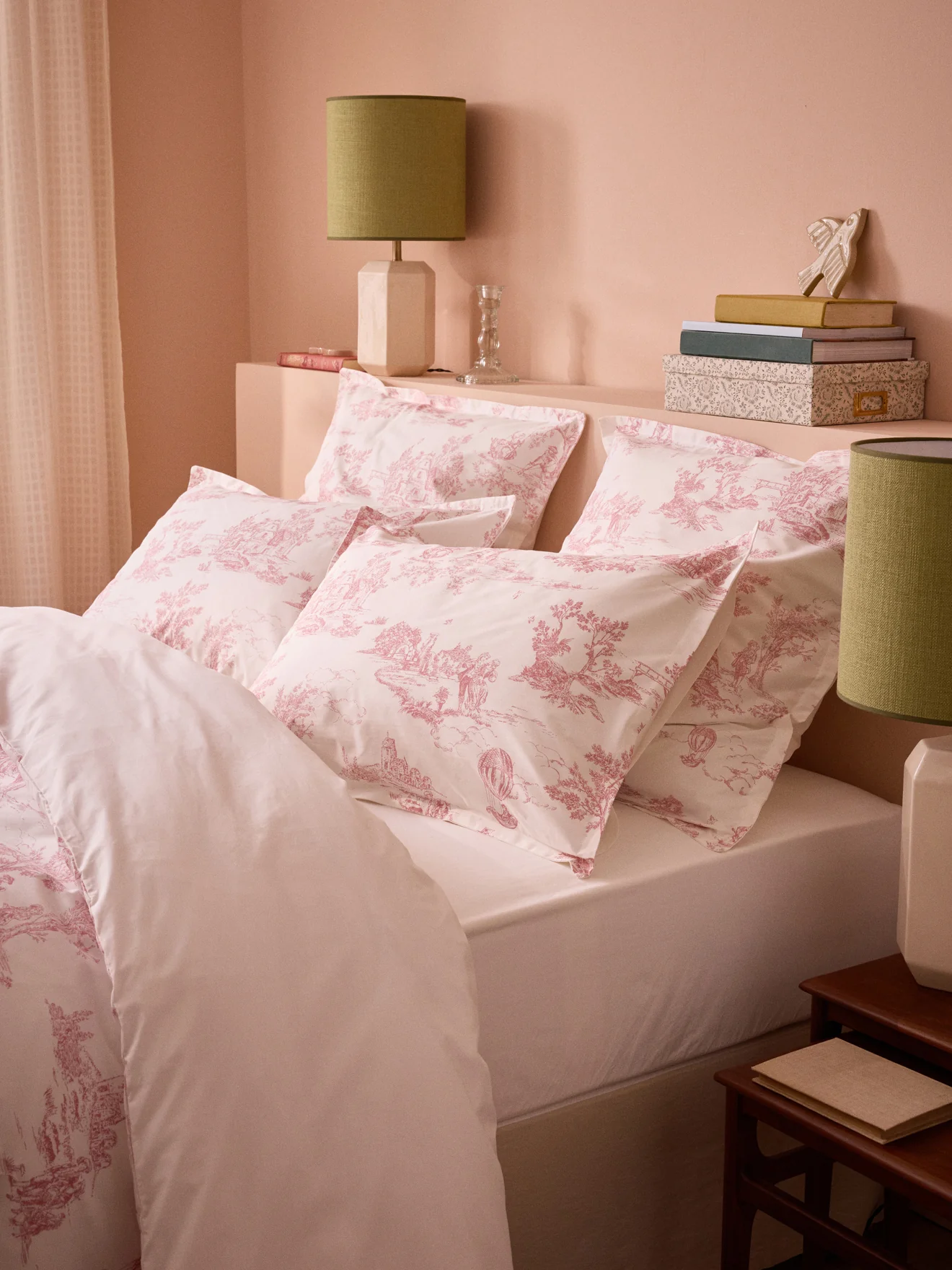 Taie d'oreiller percale de coton "Esprit Toile de Jouy" - Image 5