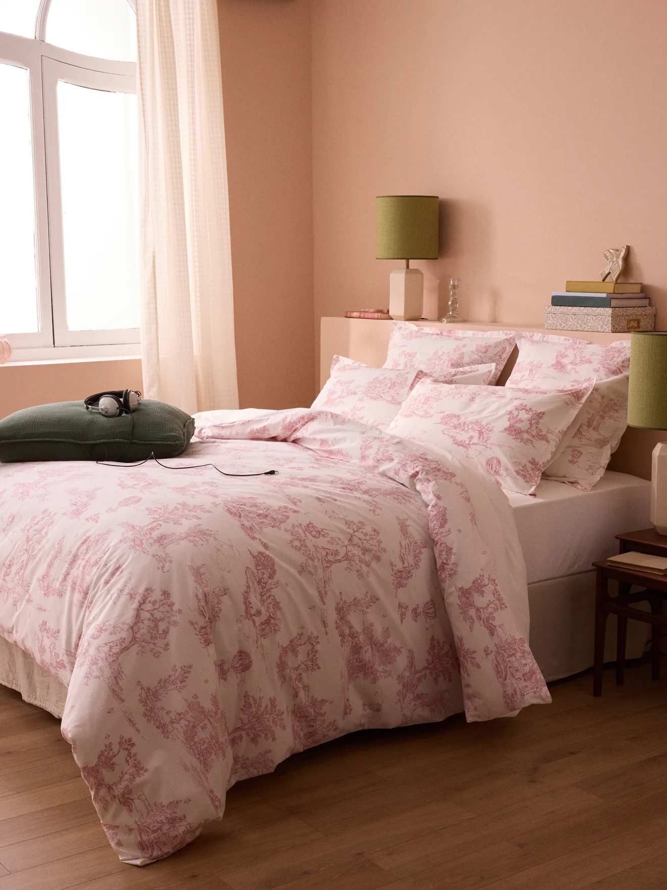 Taie d'oreiller percale de coton "Esprit Toile de Jouy" - Image 6