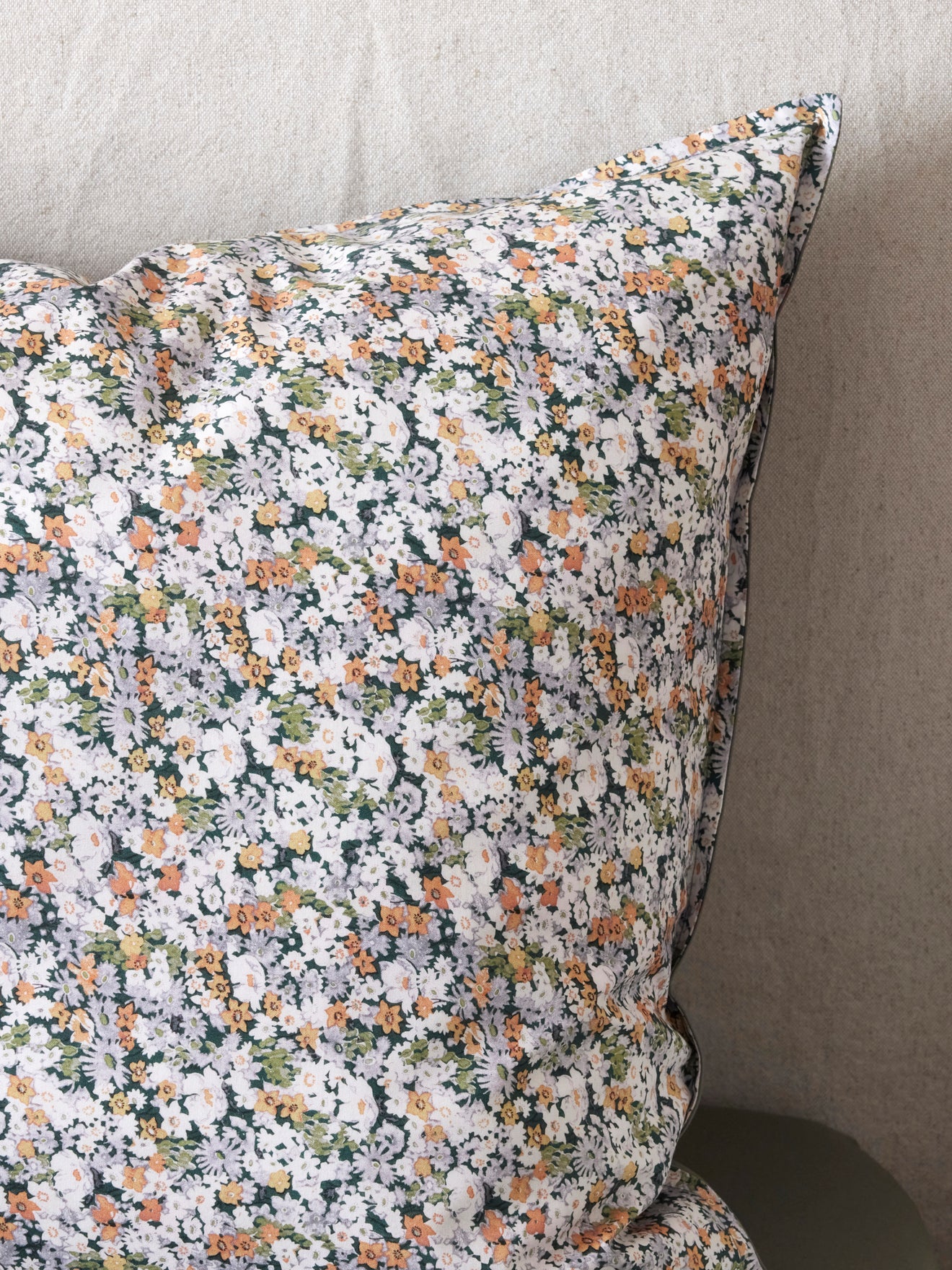 Taie d'oreiller percale de coton et tissu Liberty "Shasta" - Image 3