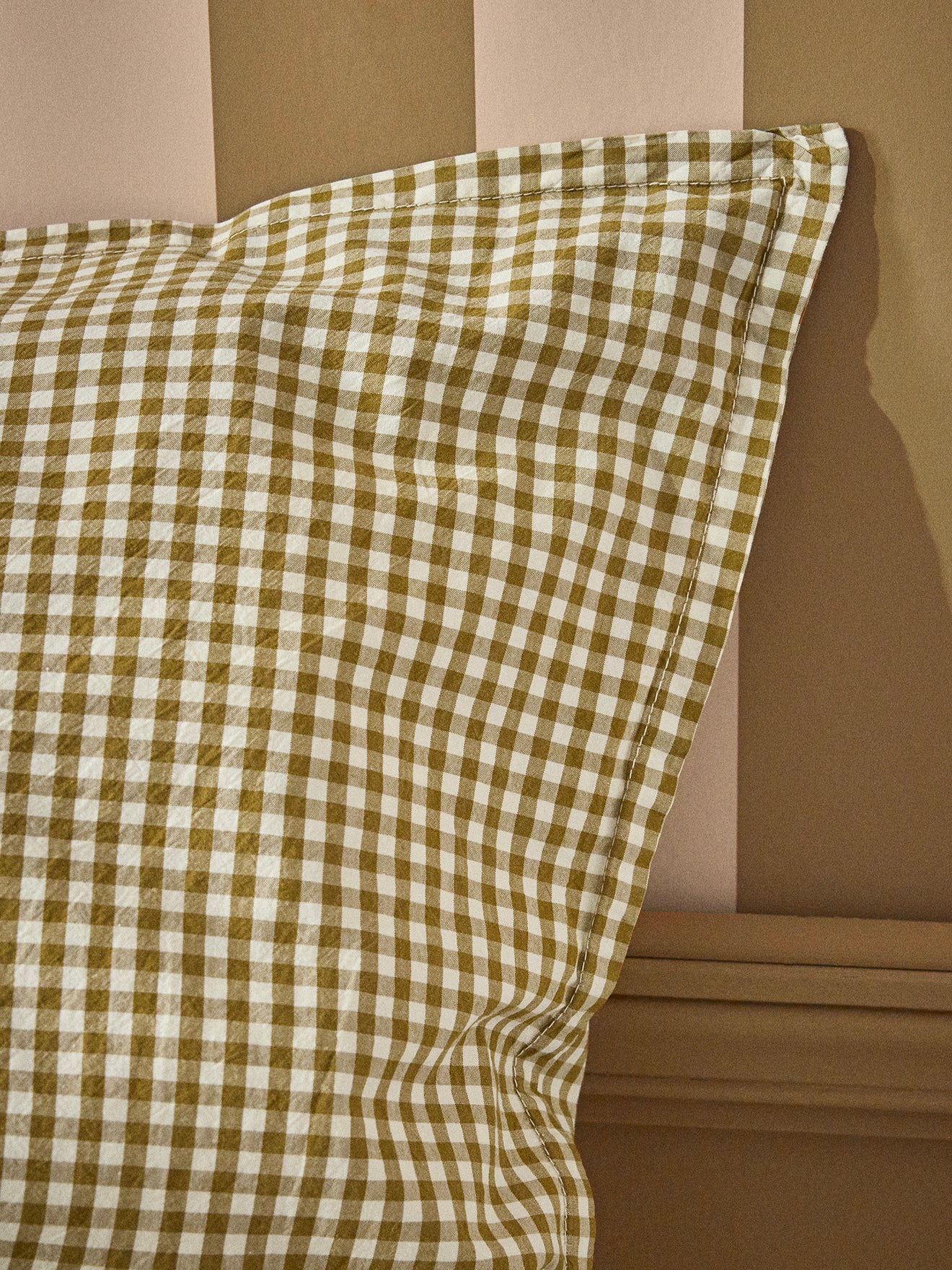 Taie d'oreiller percale de coton "Vichy" - Image 2