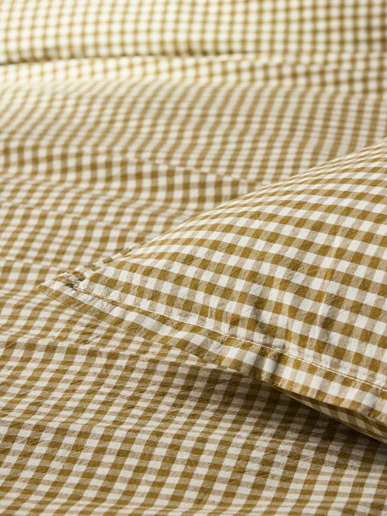 Taie d'oreiller percale de coton "Vichy" - Image 3
