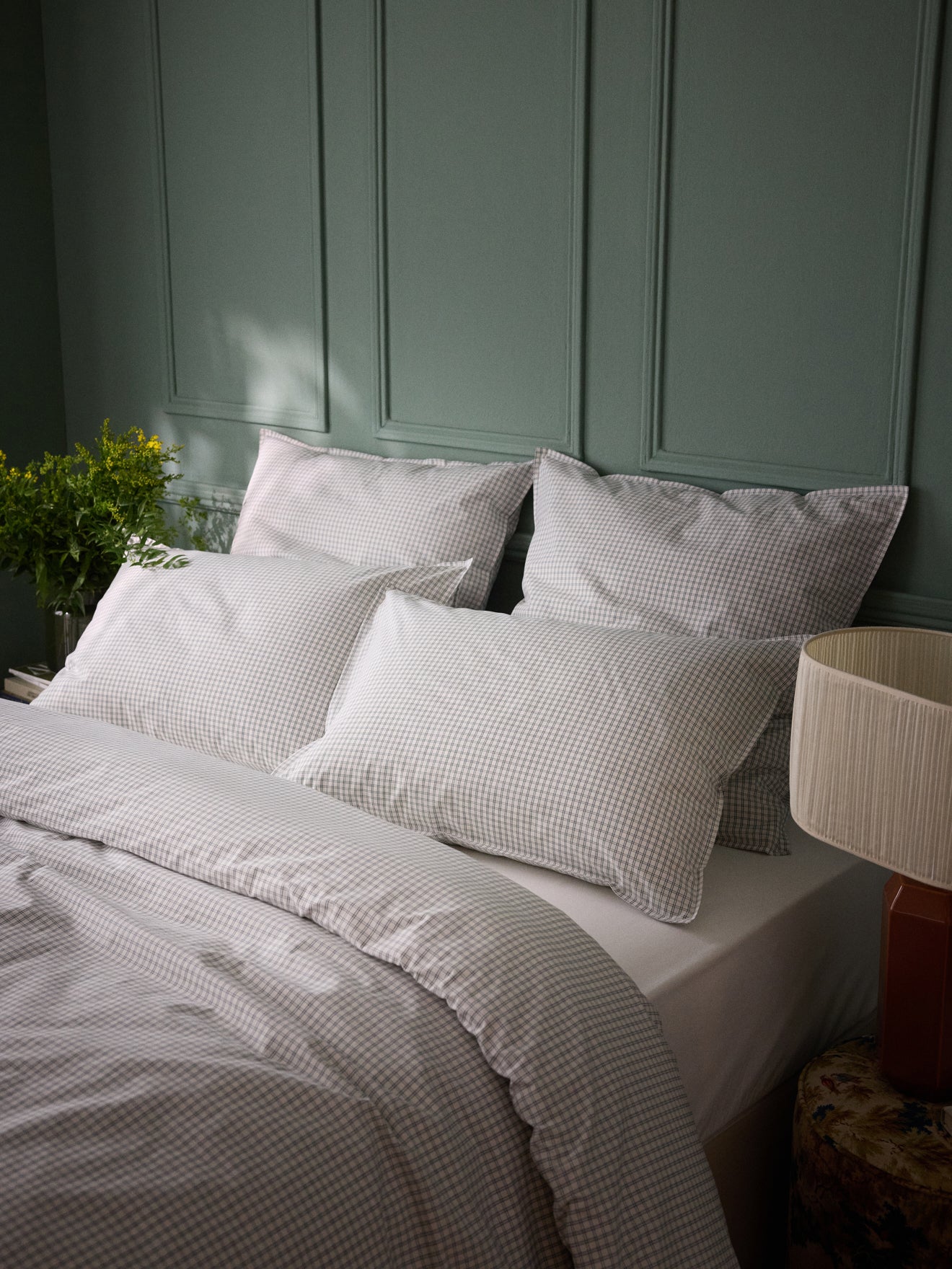 Taie d'oreiller percale de coton tissé teint  "Marin" - Image 10