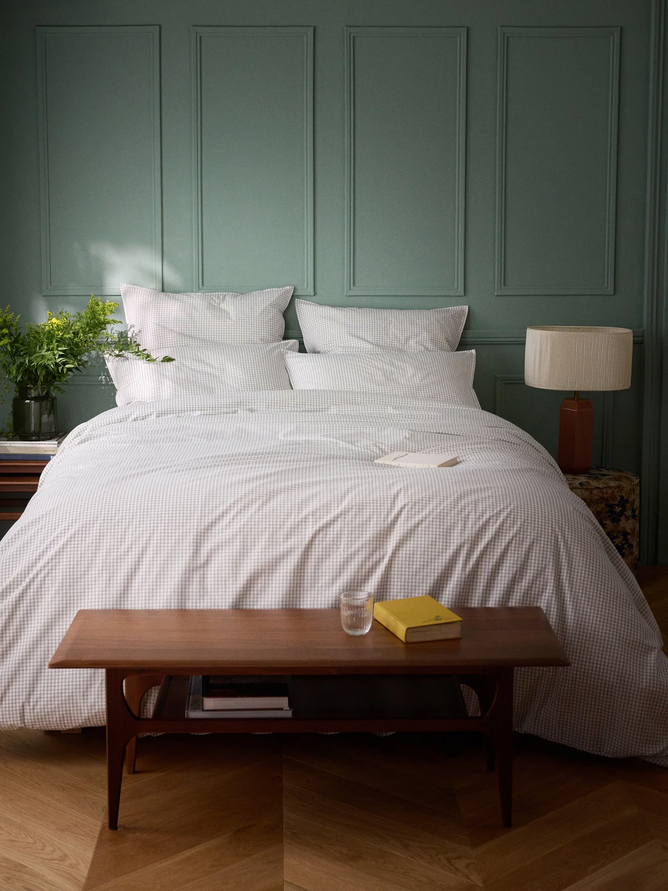 Taie d'oreiller percale de coton tissé teint  "Marin" - Image 11