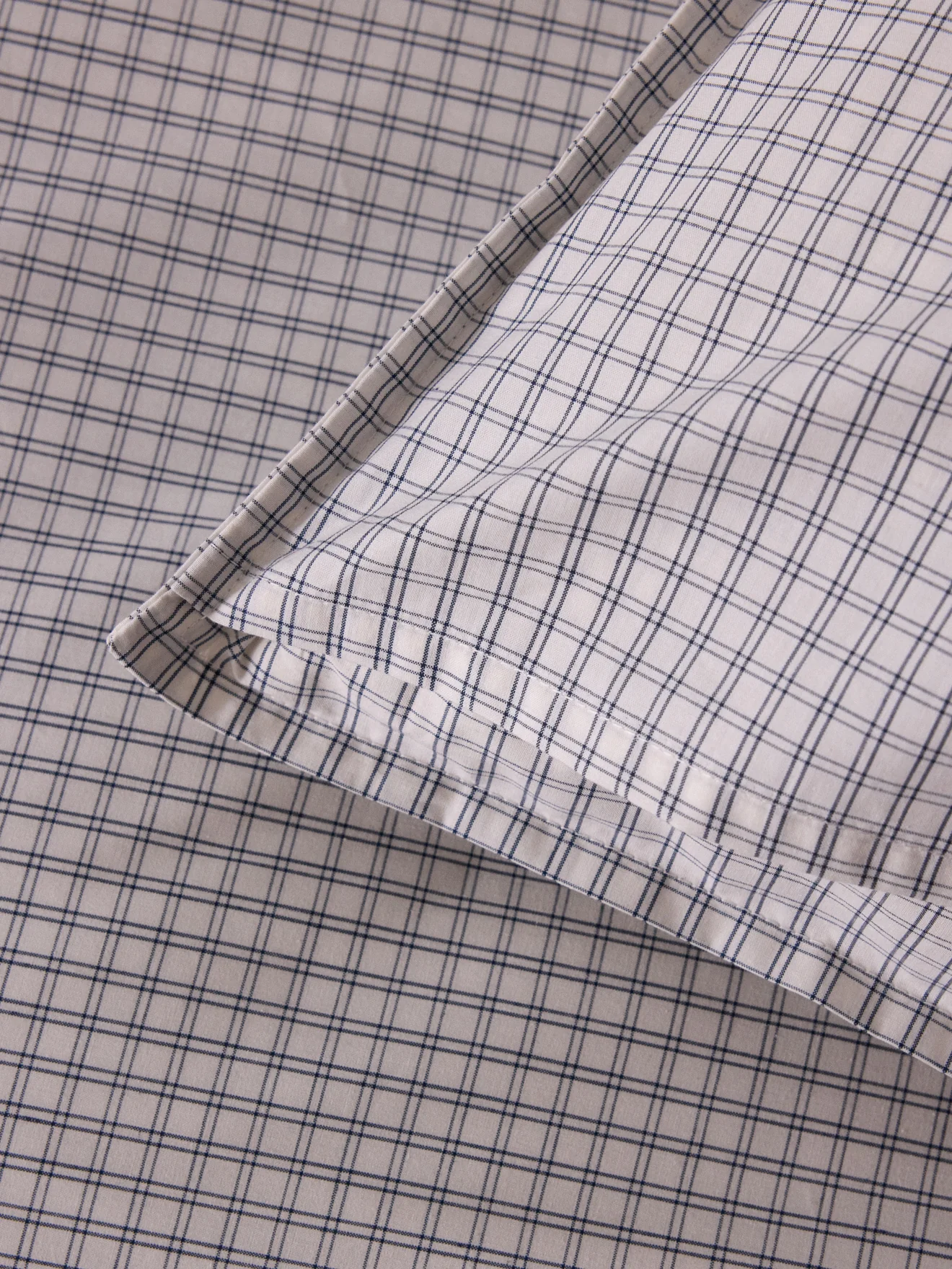 Taie d'oreiller percale de coton tissé teint  "Marin" - Image 13