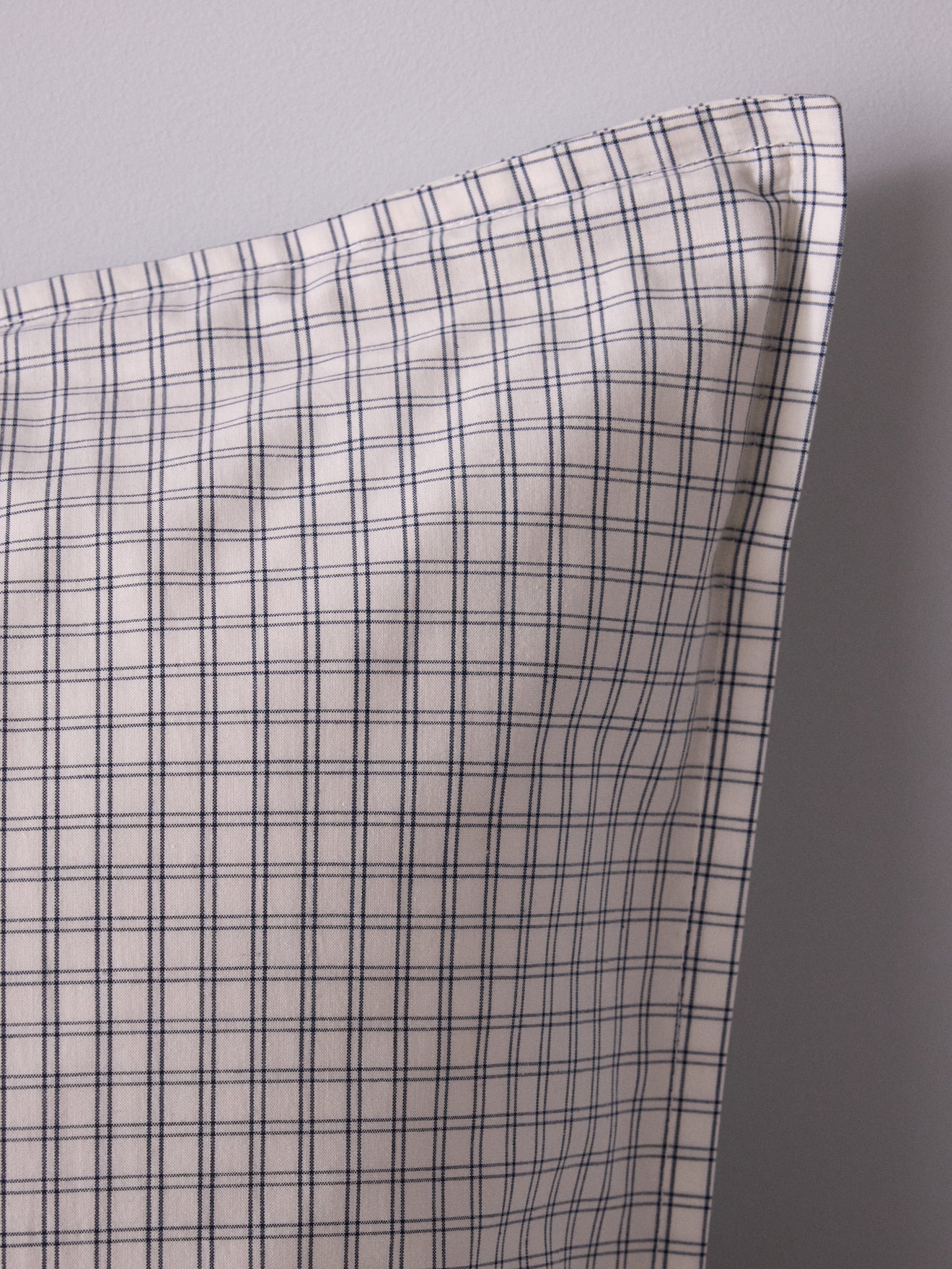 Taie d'oreiller percale de coton tissé teint  "Marin" - Image 4