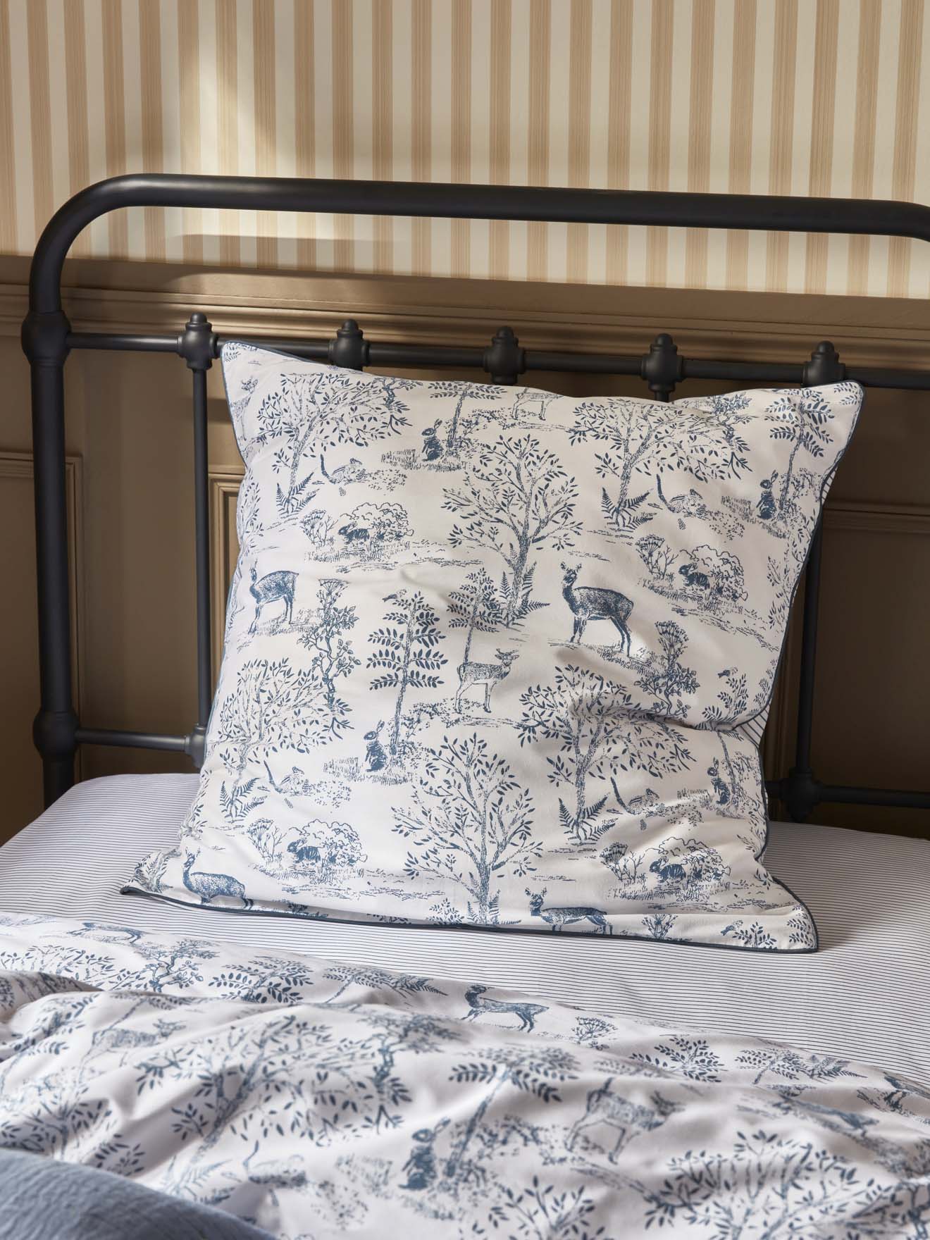 Taie d'oreiller coton "Esprit petit Jouy" - Image 2