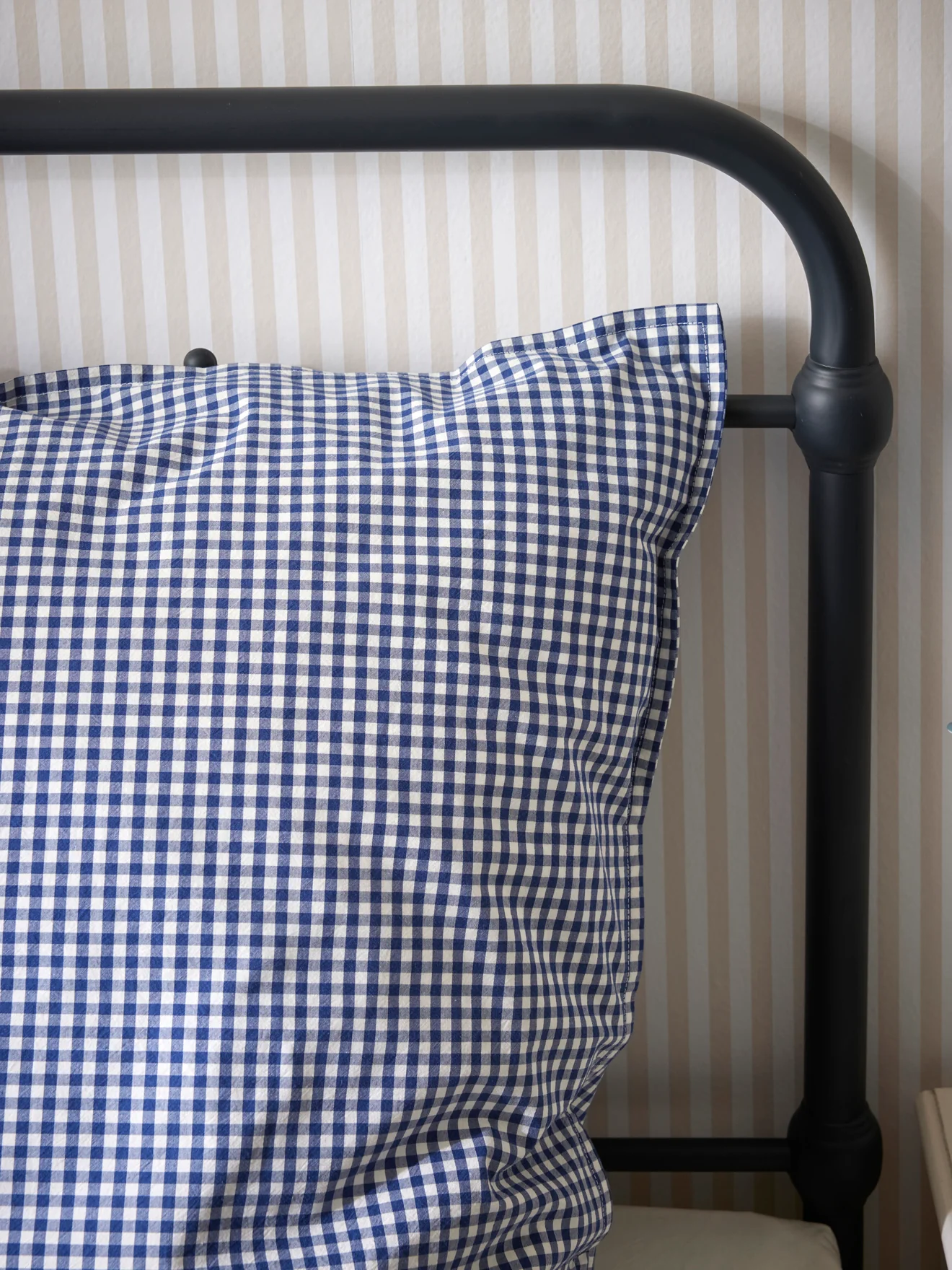 Taie d'oreiller percale de coton "Vichy" - Image 4