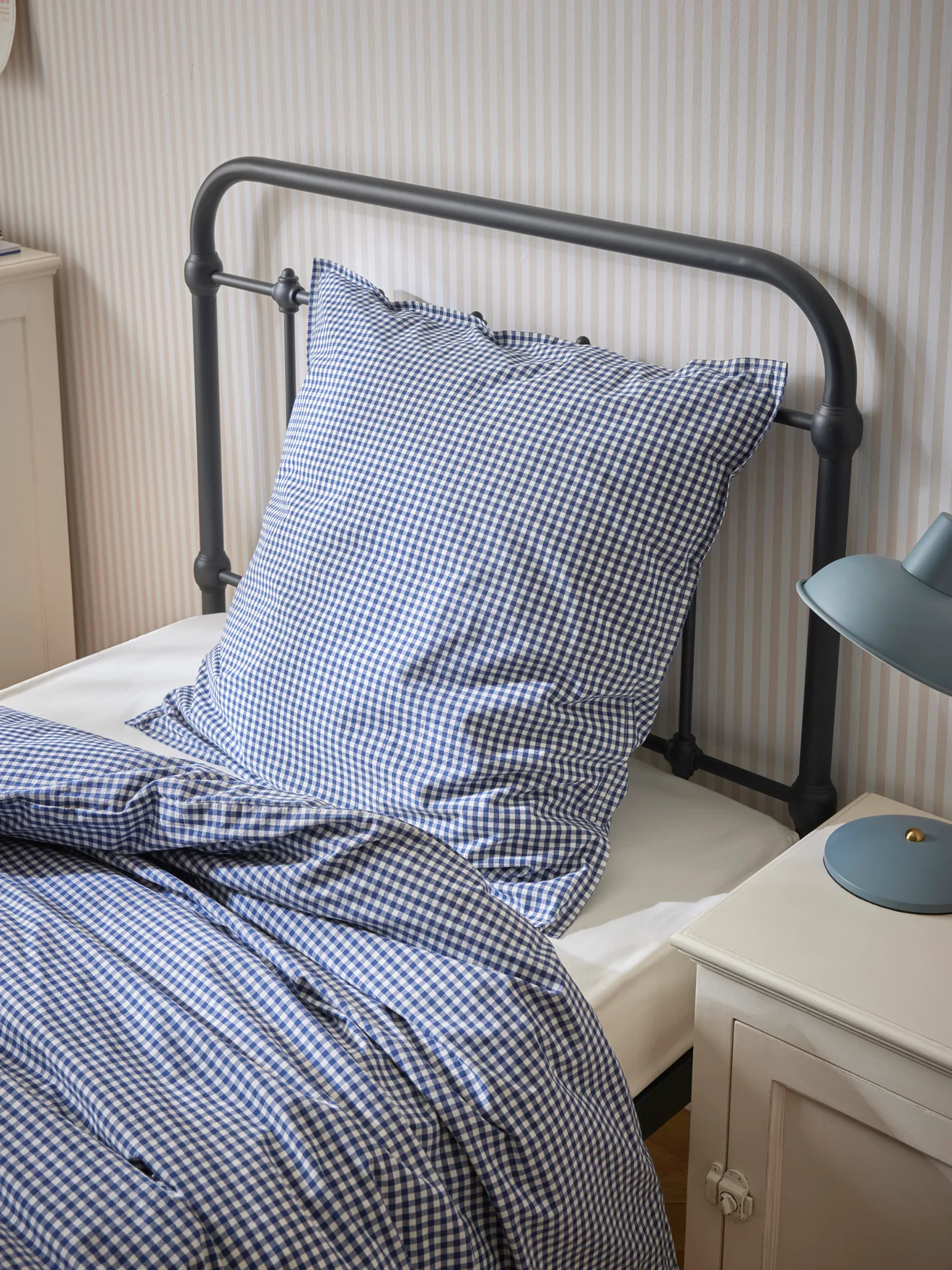 Taie d'oreiller percale de coton "Vichy" - Image 5