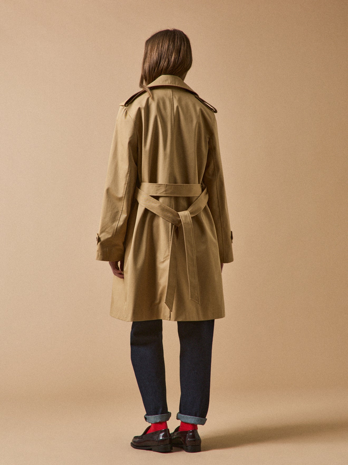 Trench long coton biologique femme - Image 4
