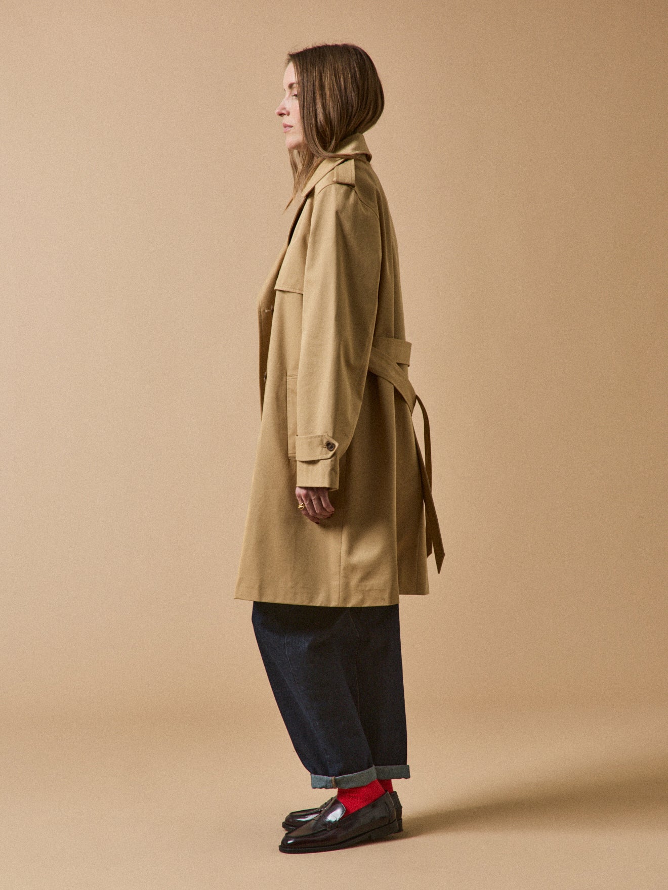 Trench long coton biologique femme - Image 8