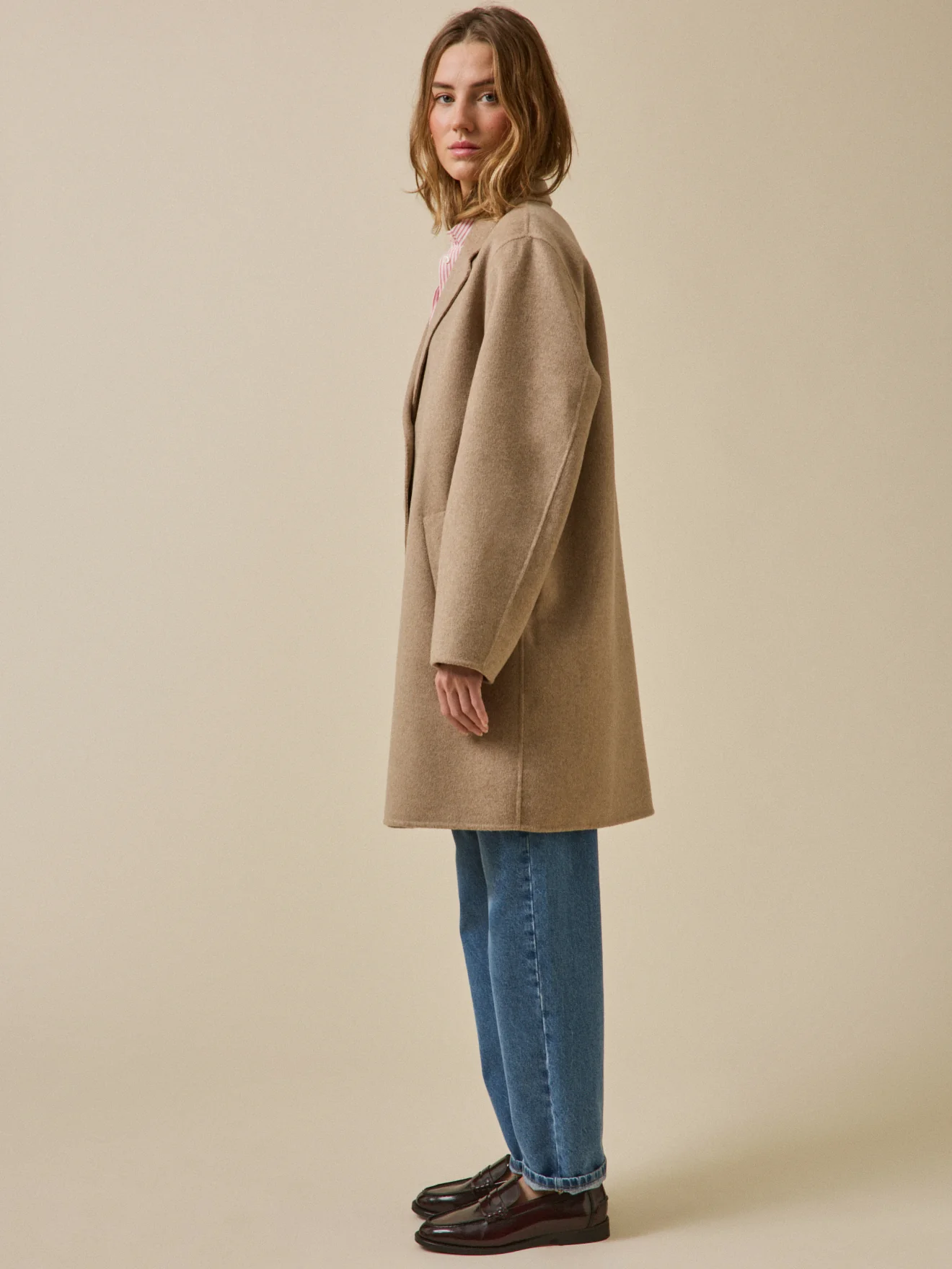 Manteau lainage double face femme - Image 5