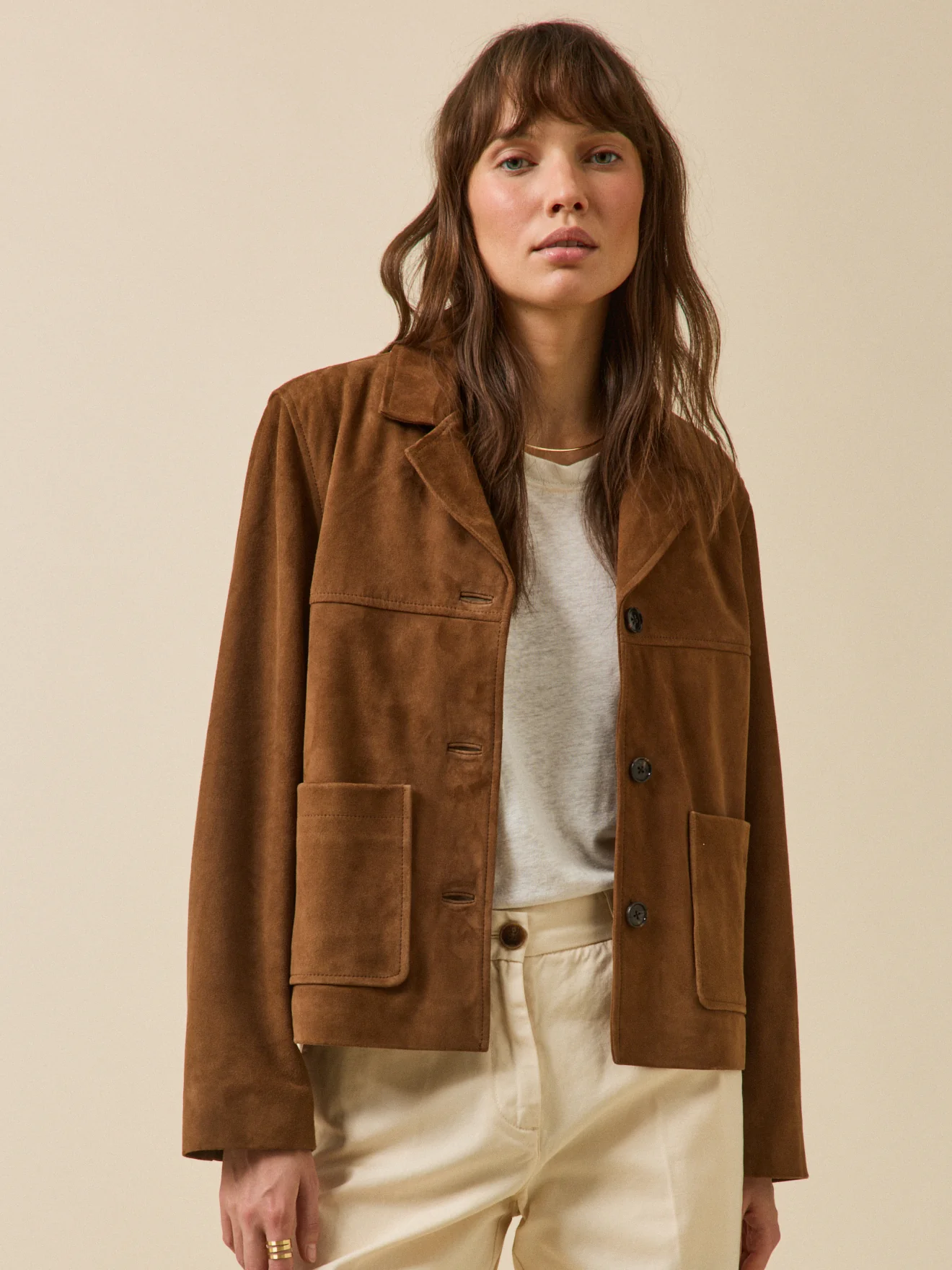 Veste cuir femme