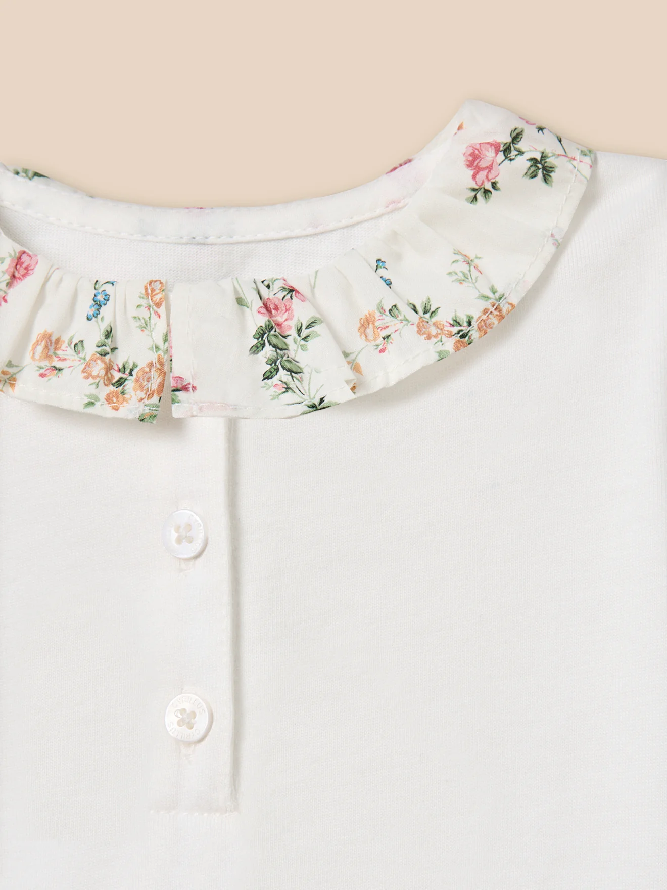 Ensemble T-shirt et bloomer en tissu liberty Bébé - Image 4