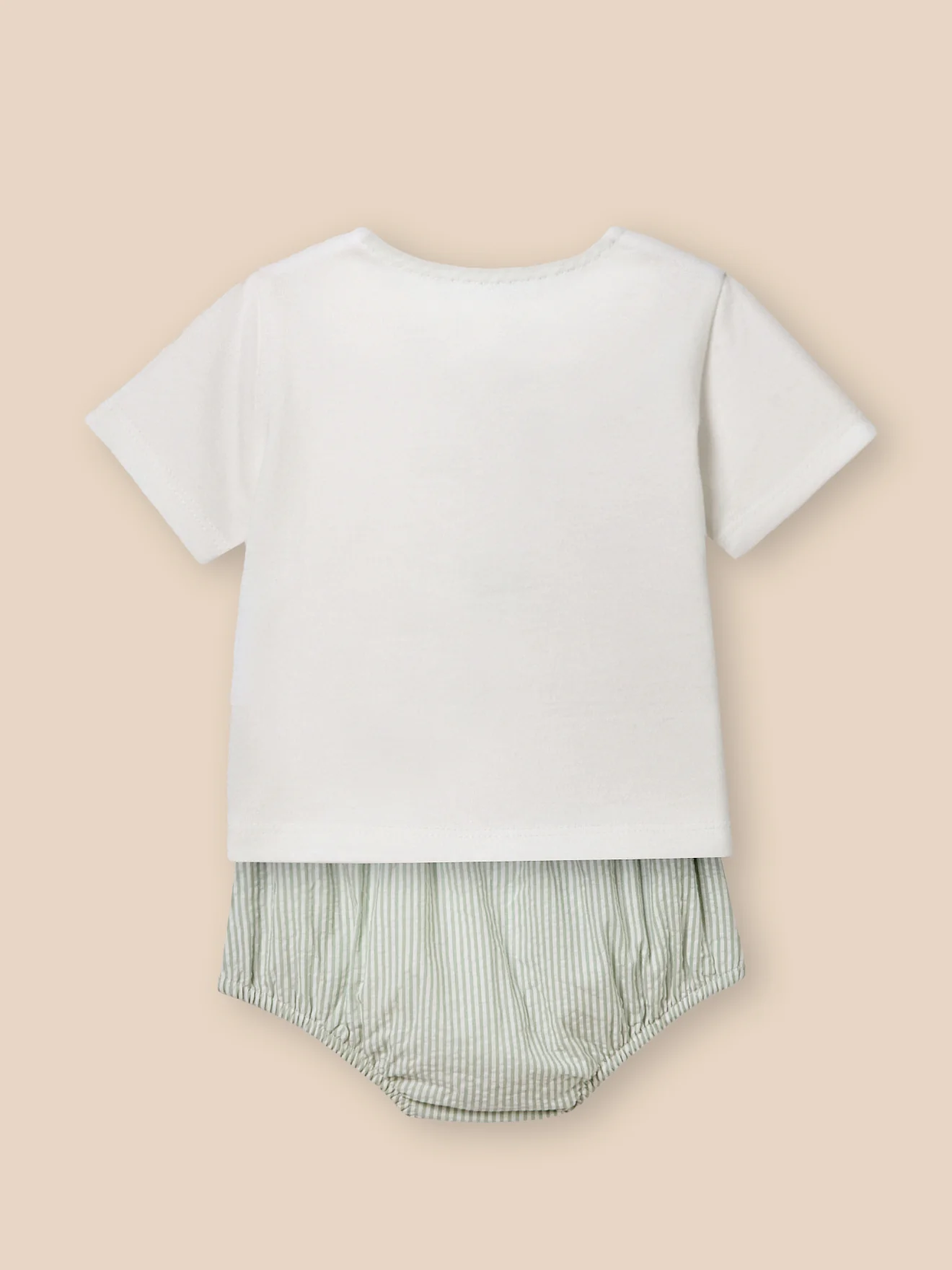 Ensemble T-shirt et bloomer en seersucker - Image 3