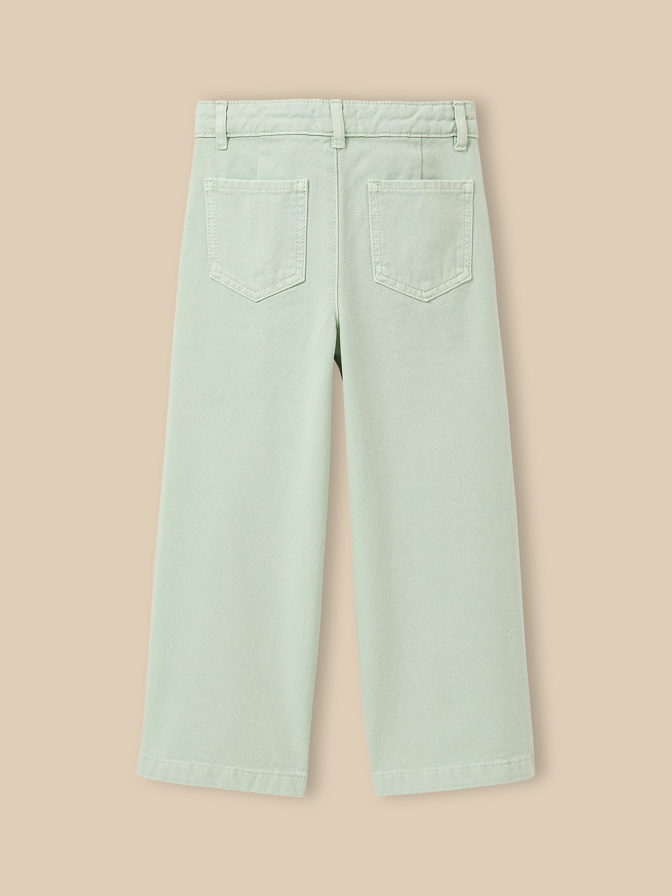 Pantalon large Fille en denim couleur - Collection Junior - Image 2
