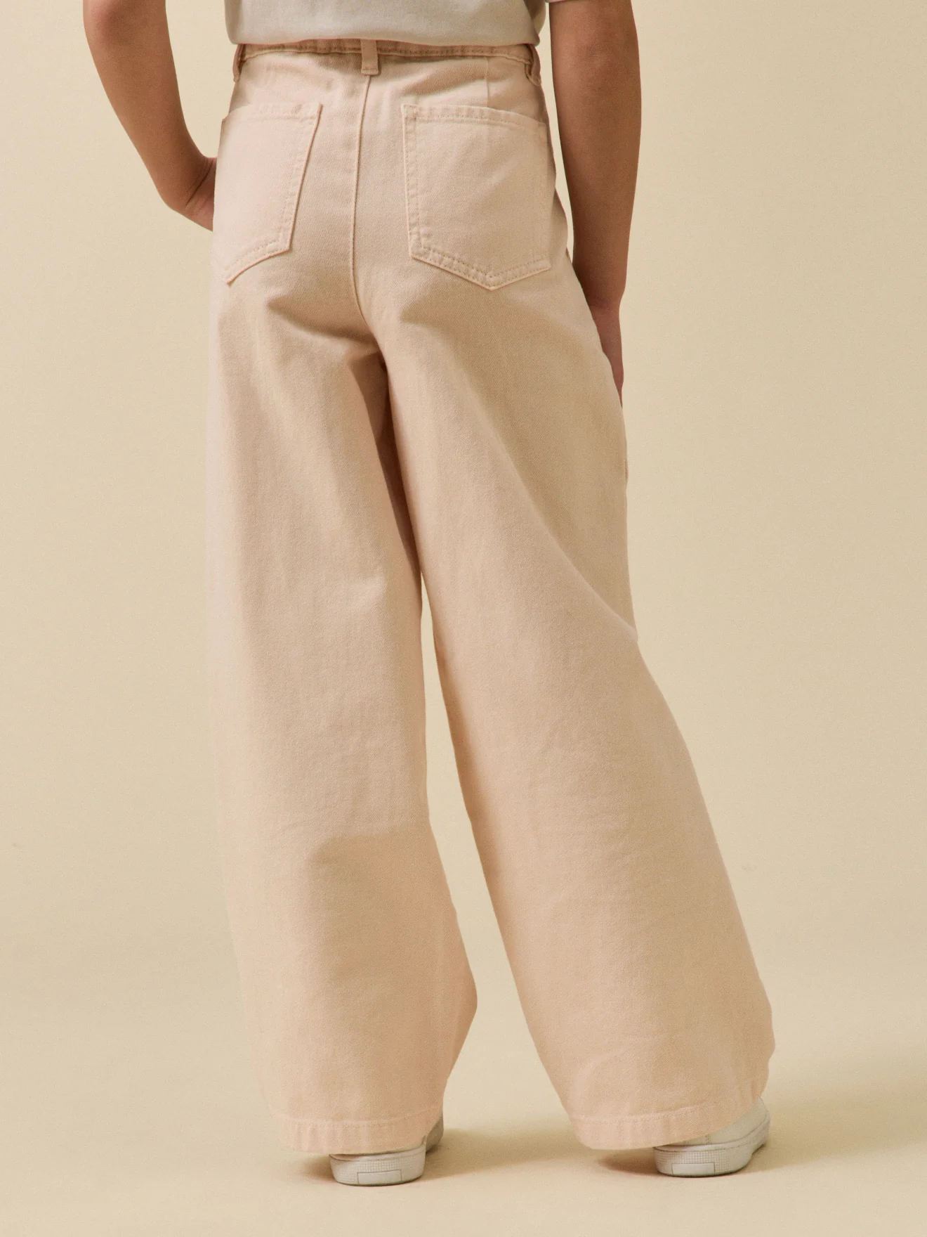 Pantalon large Fille en denim couleur - Collection Junior - Image 2