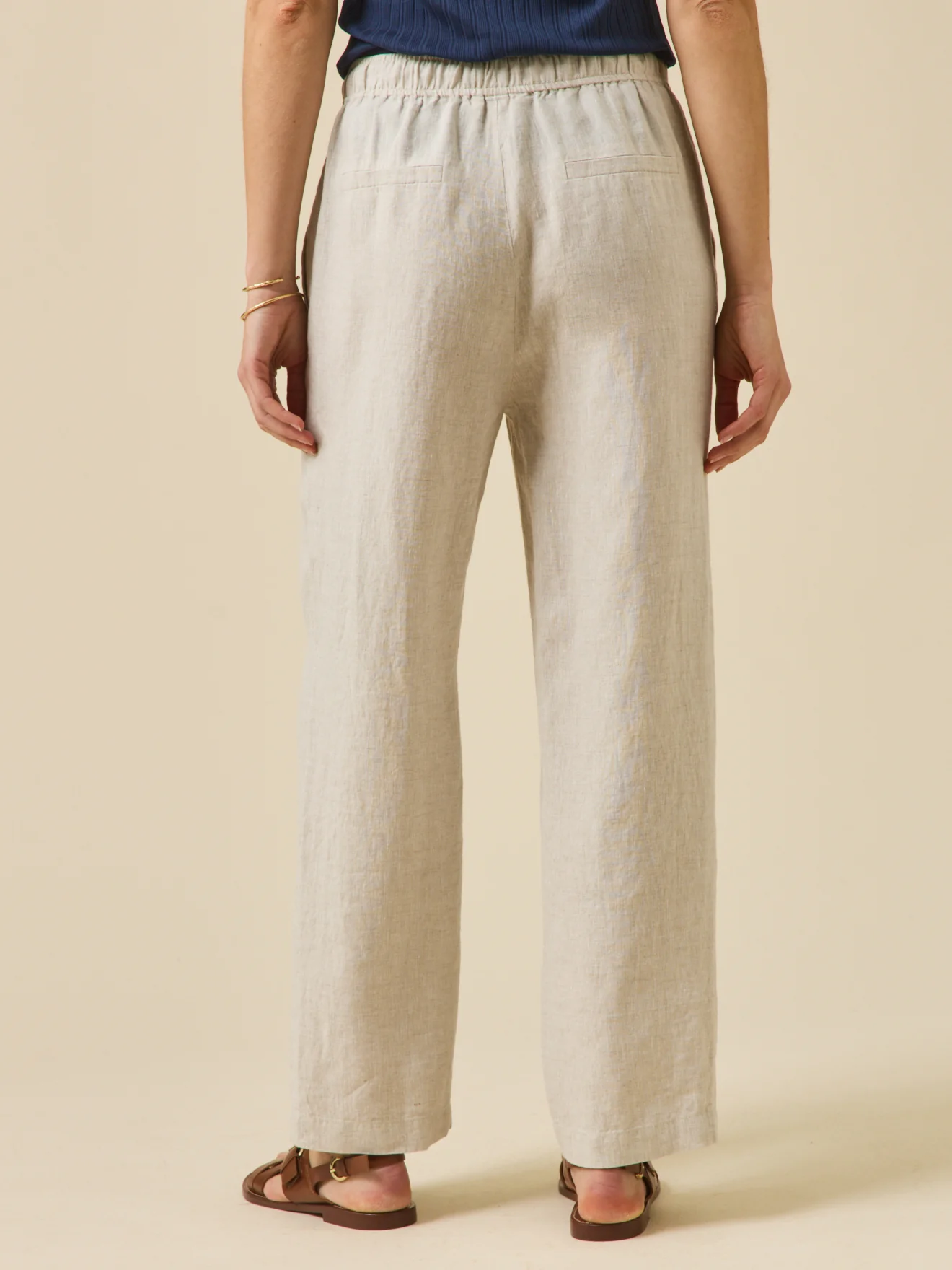 Pantalon droit en lin femme Agathe - Image 2